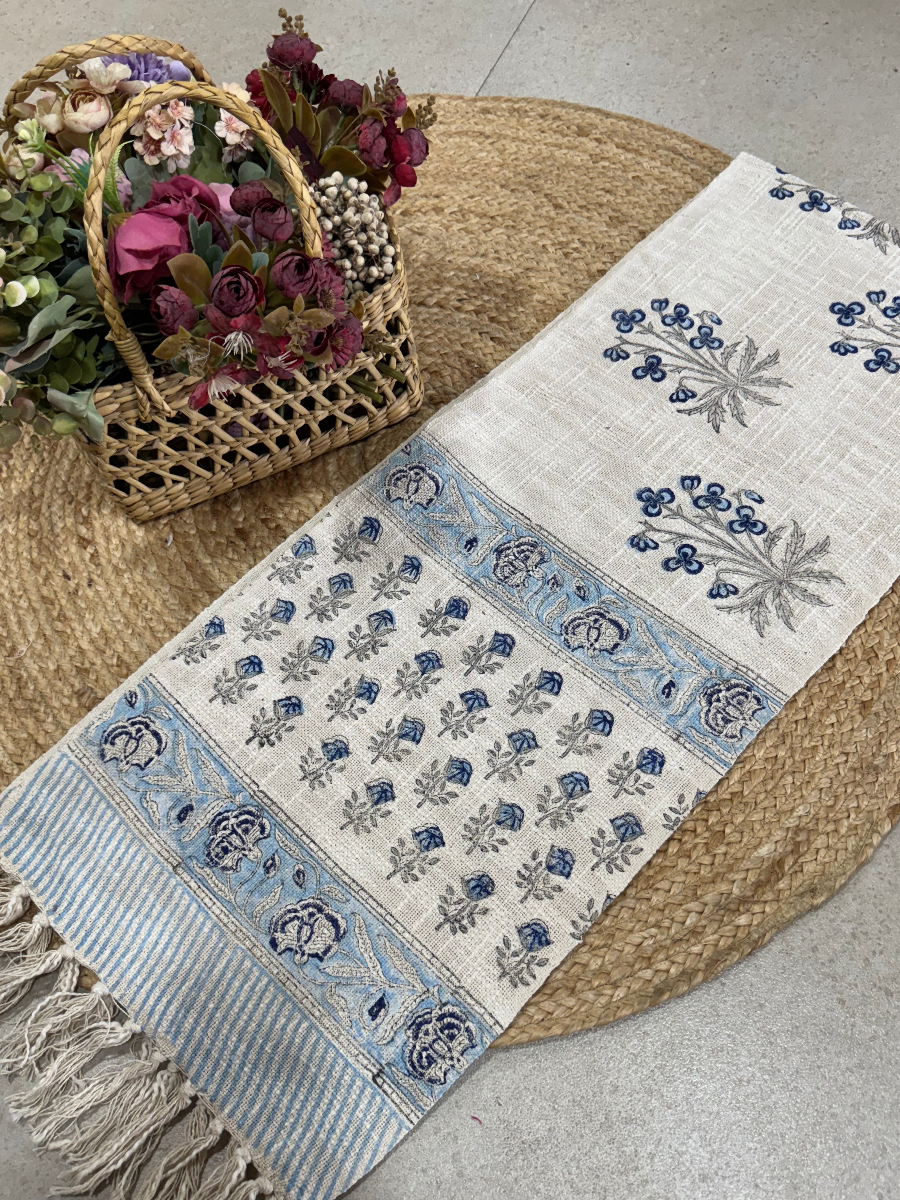 HAND BLOCK PRINTED TABLE RUNNER