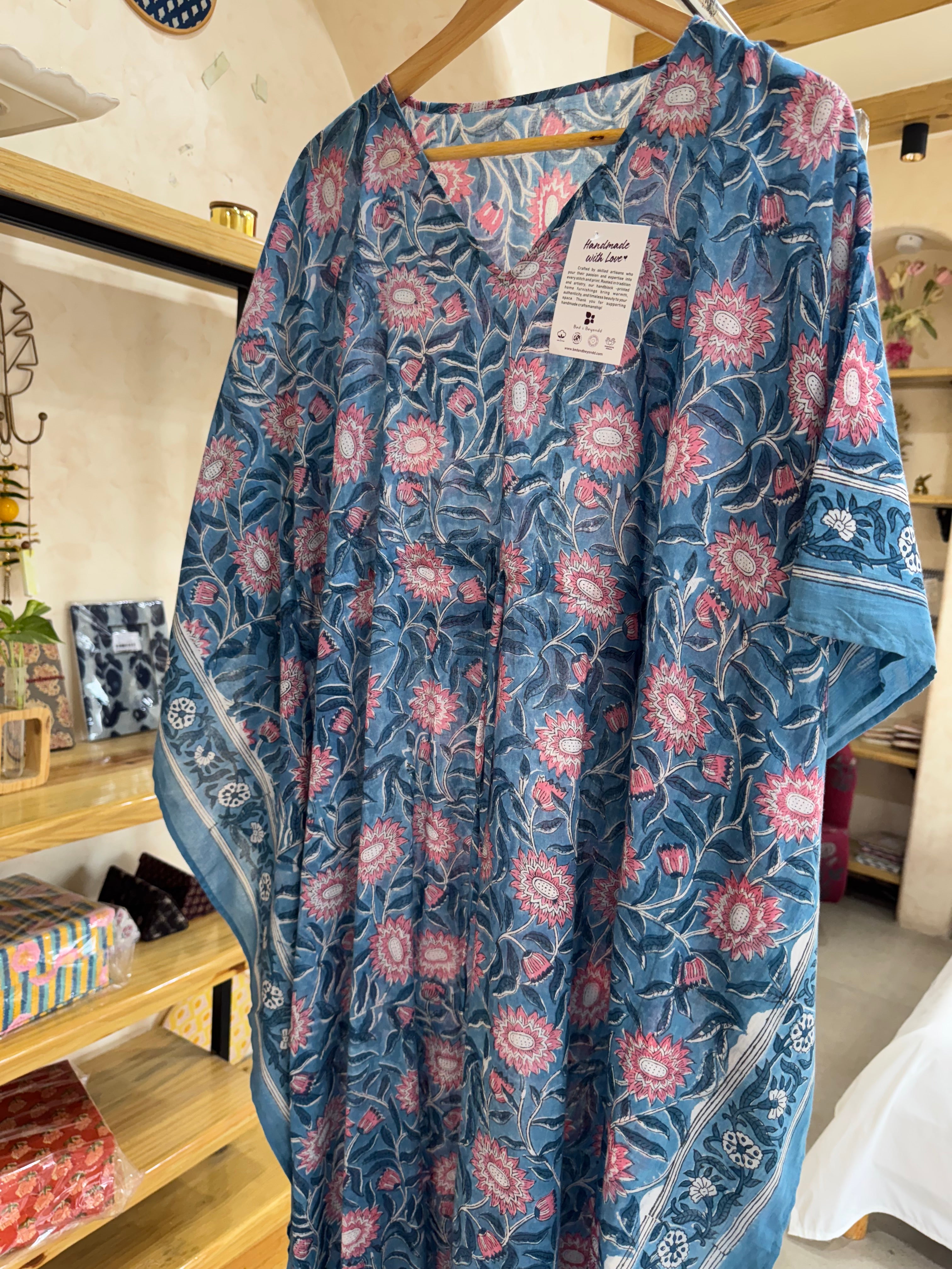 HANDBLOCK PRINTED LONG KAFTAN