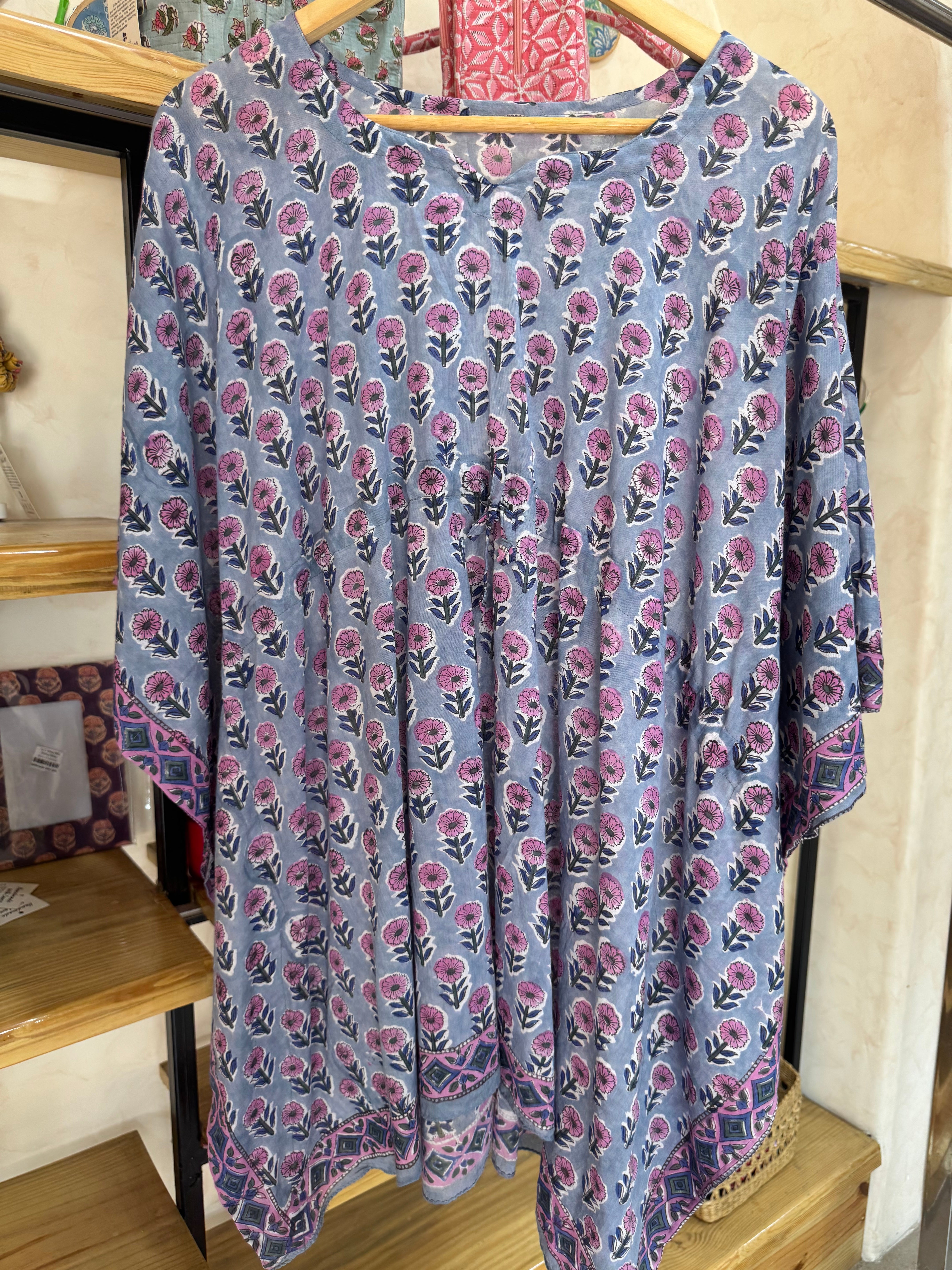 HANDBLOCK PRINTED SHORT KAFTAN