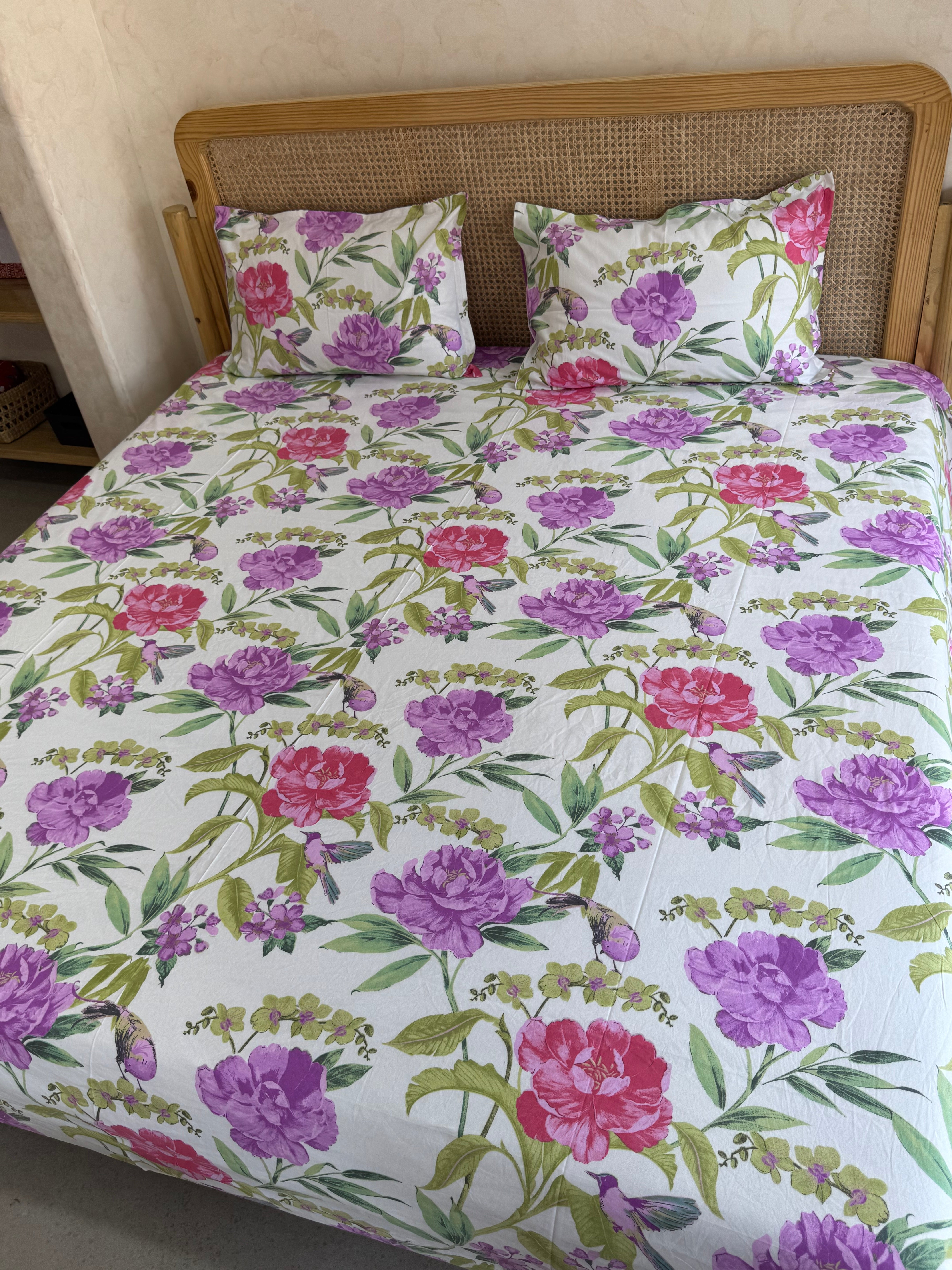 RANGMAHAL PURE COTTON BEDSHEET WITH TWO PILLOW CASES
