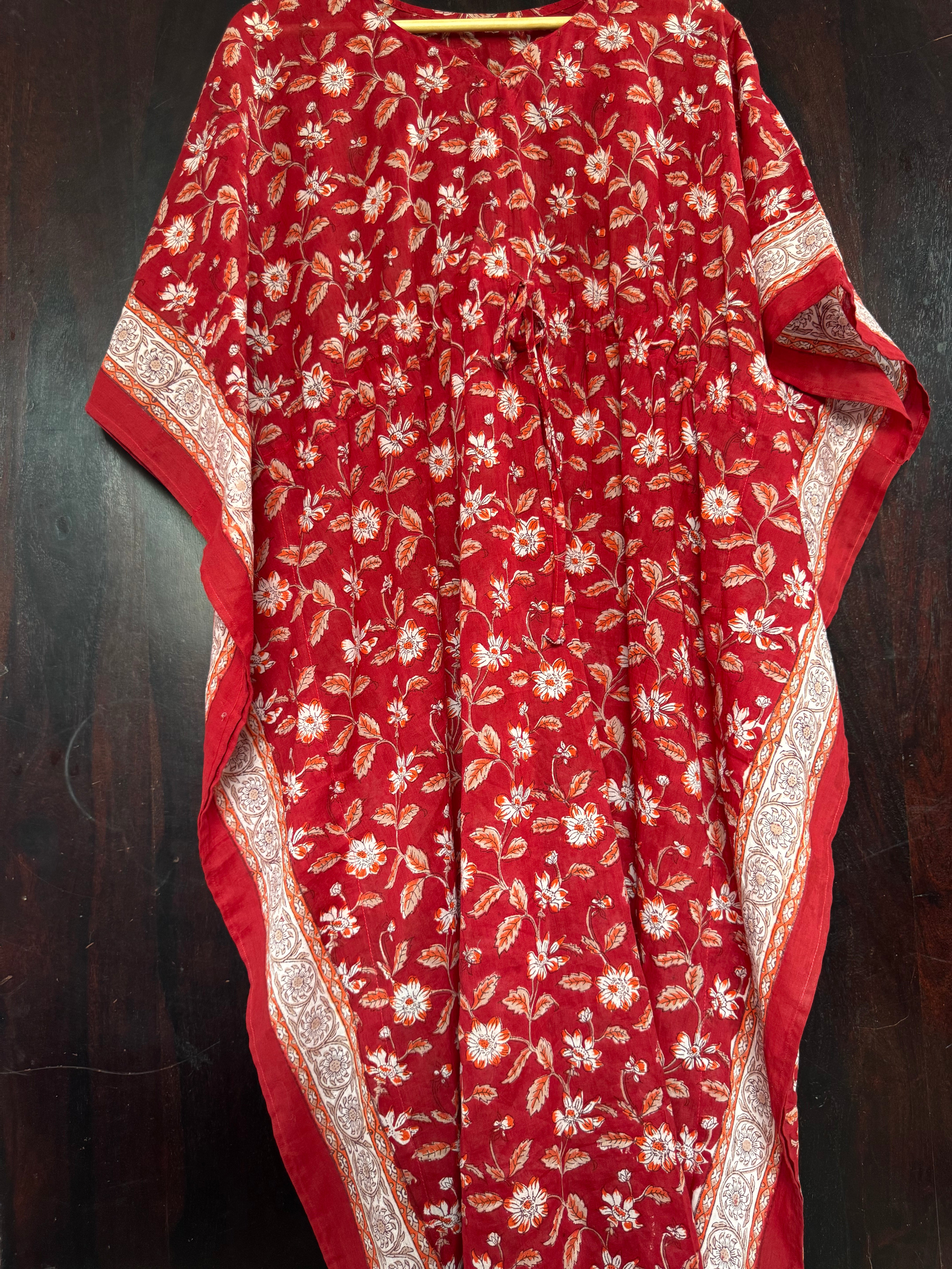 HANDBLOCK PRINTED LONG KAFTAN