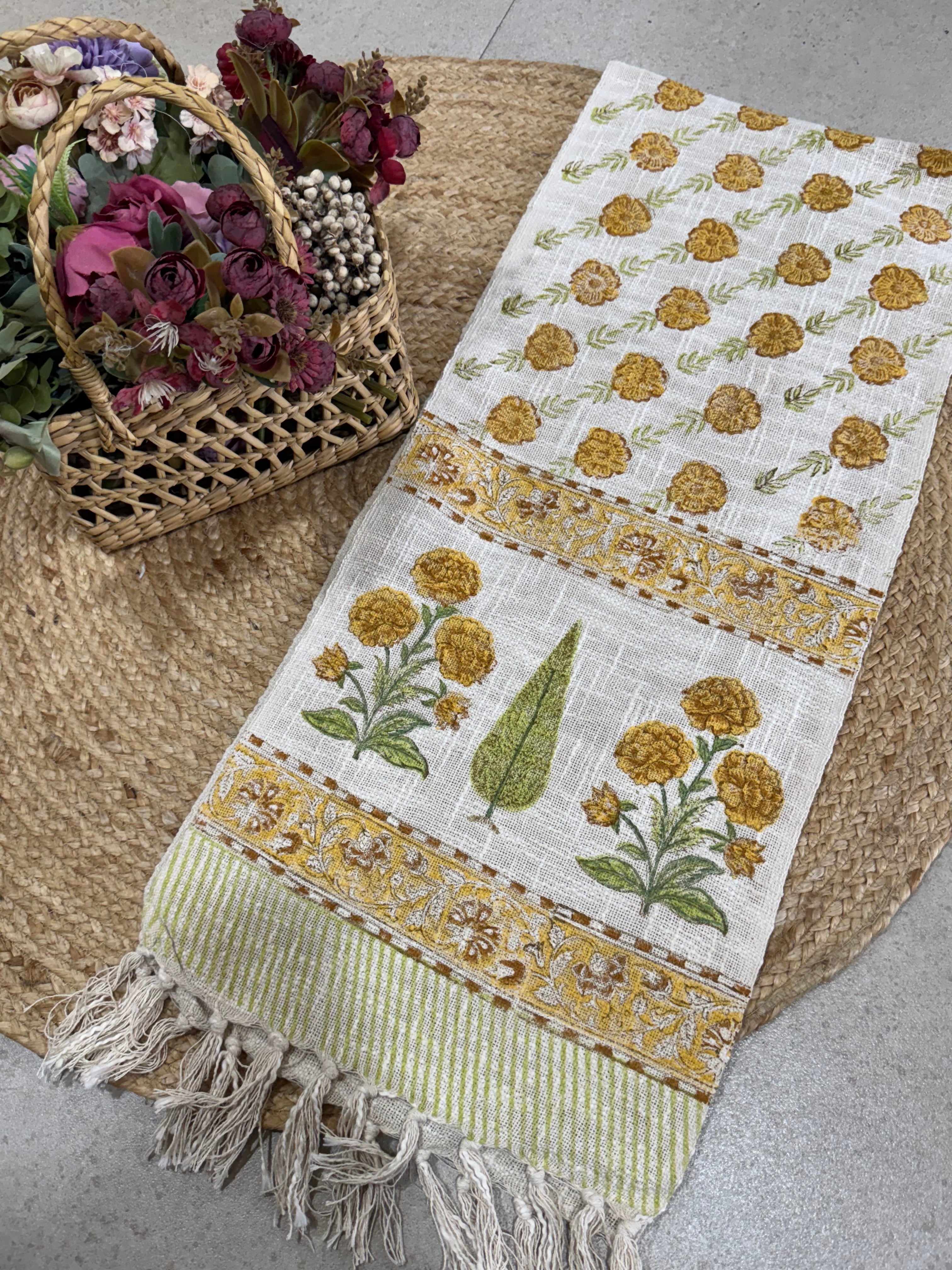 HAND BLOCK PRINTED TABLE RUNNER