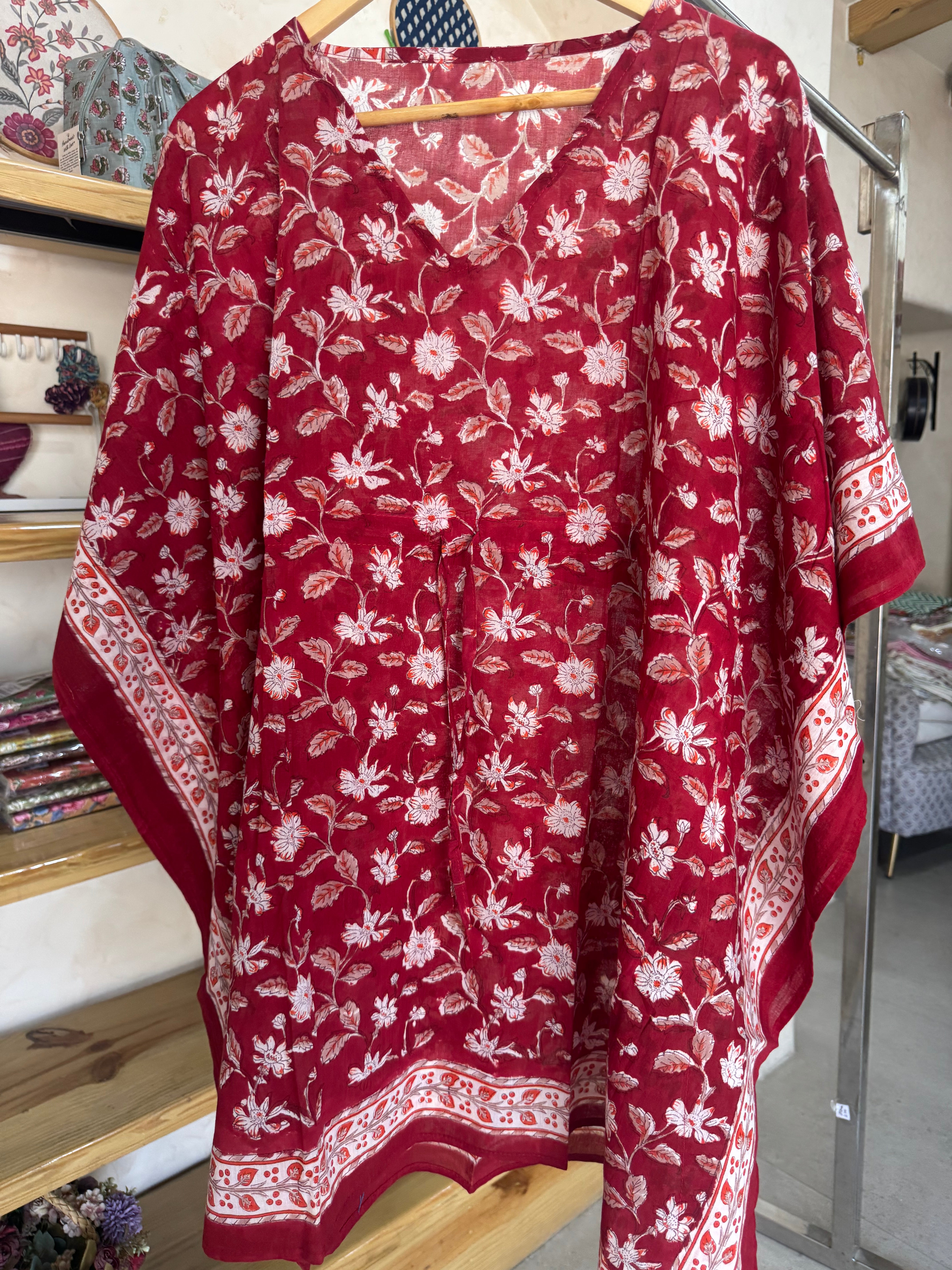 HANDBLOCK PRINTED SHORT KAFTAN