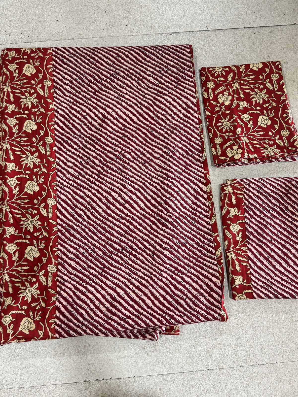KANAK BEDSHEET WITH TWO PILLOW CASES - 108 by 108 inches