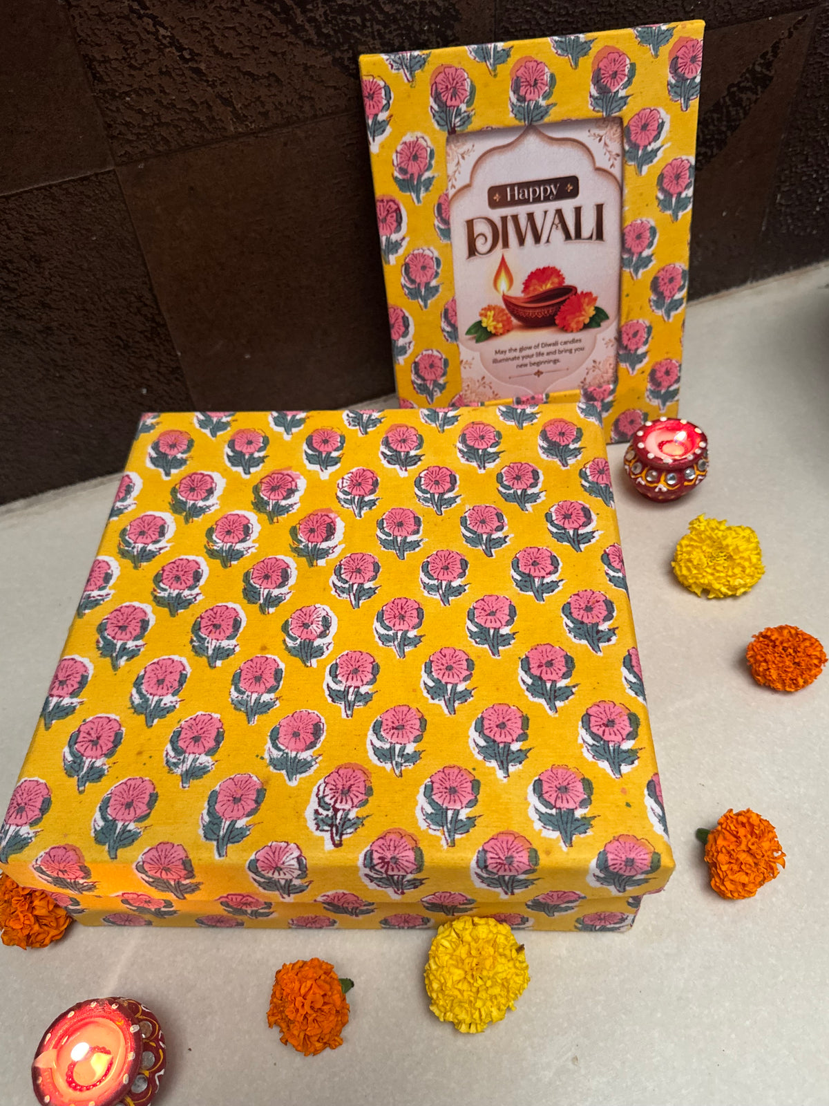 HANDBLOCK PRINTED GIFT BOX - BATH LINEN
