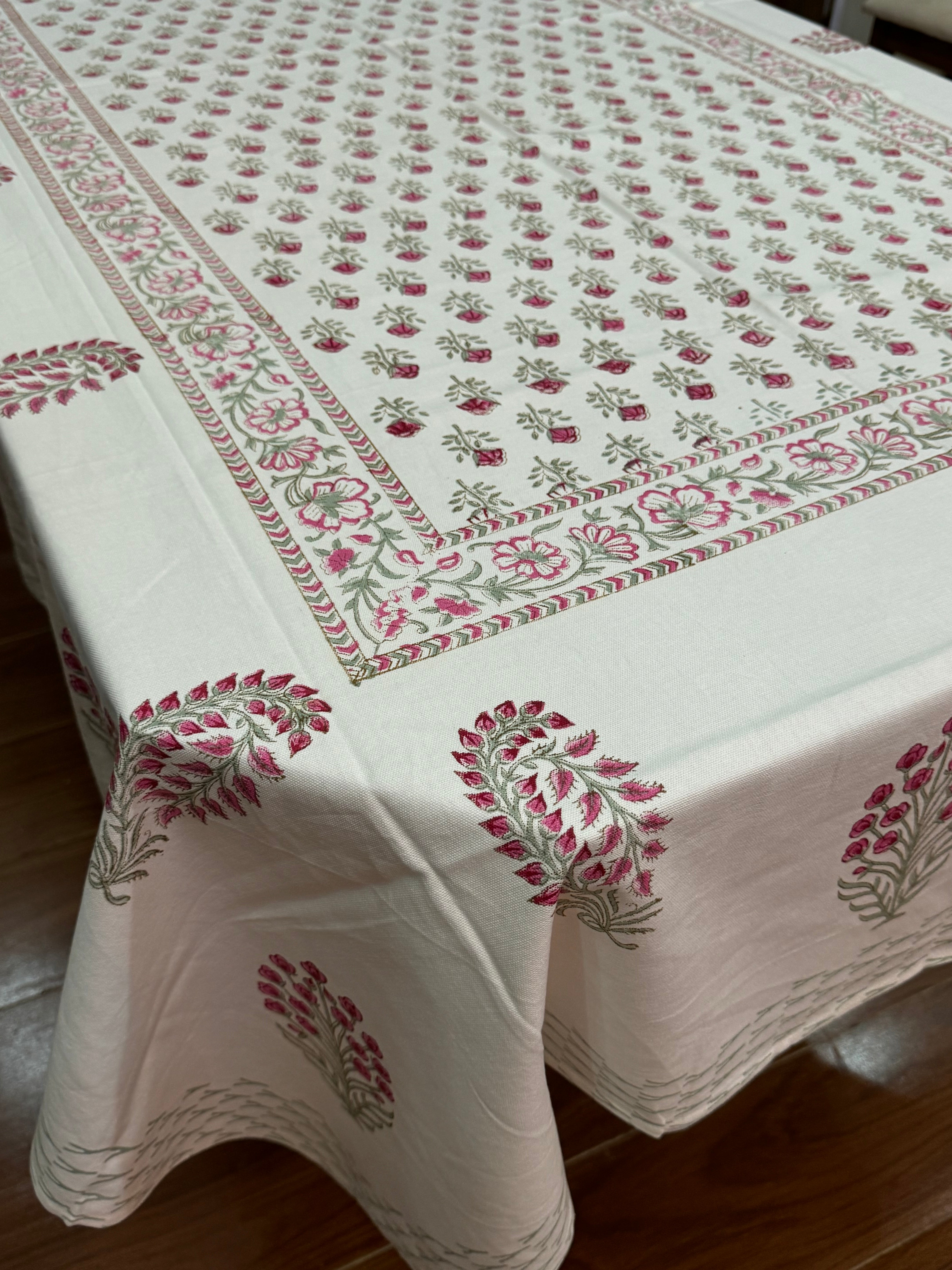 HANDBLOCK PRINTED SEATER TABLECLOTH