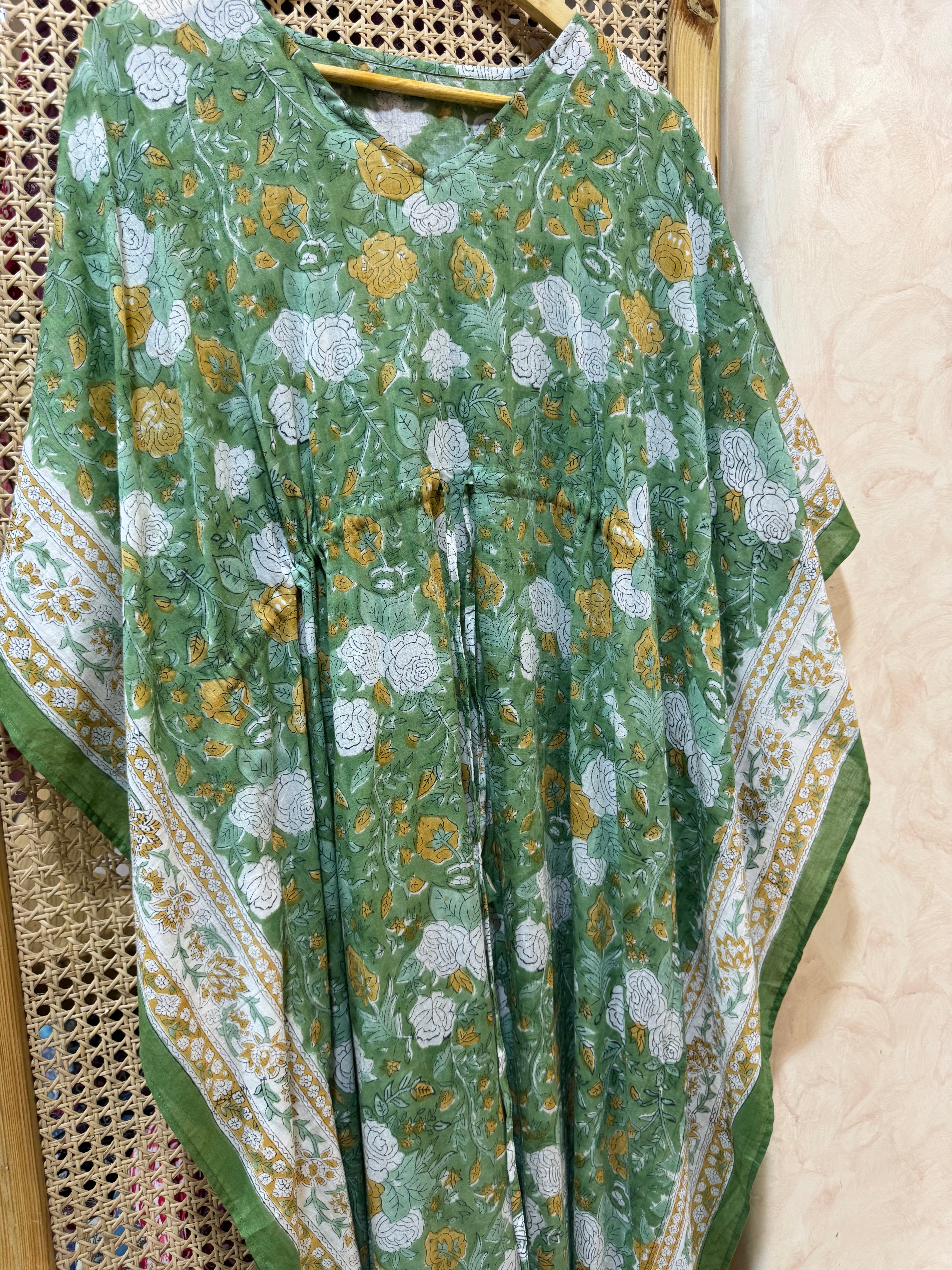 HANDBLOCK PRINTED LONG KAFTAN