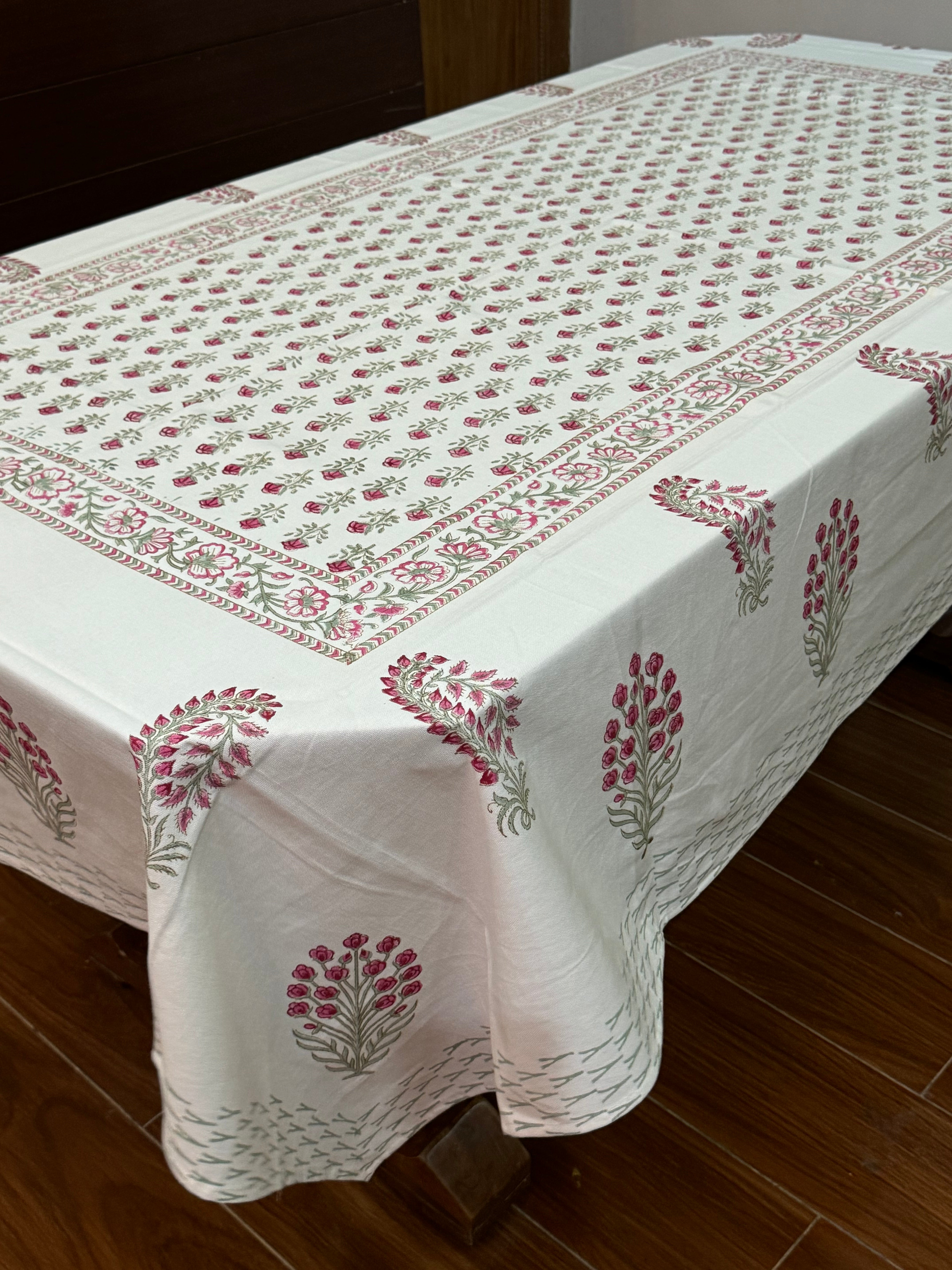 HANDBLOCK PRINTED SEATER TABLECLOTH