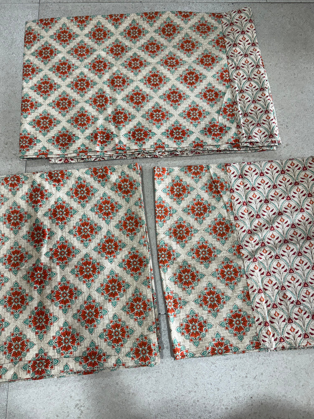SET OF EIGHT DIWAN COVER ( BEDSHEET, 5 CUSHION COVERS AND 2 BOLSTER COVERS )