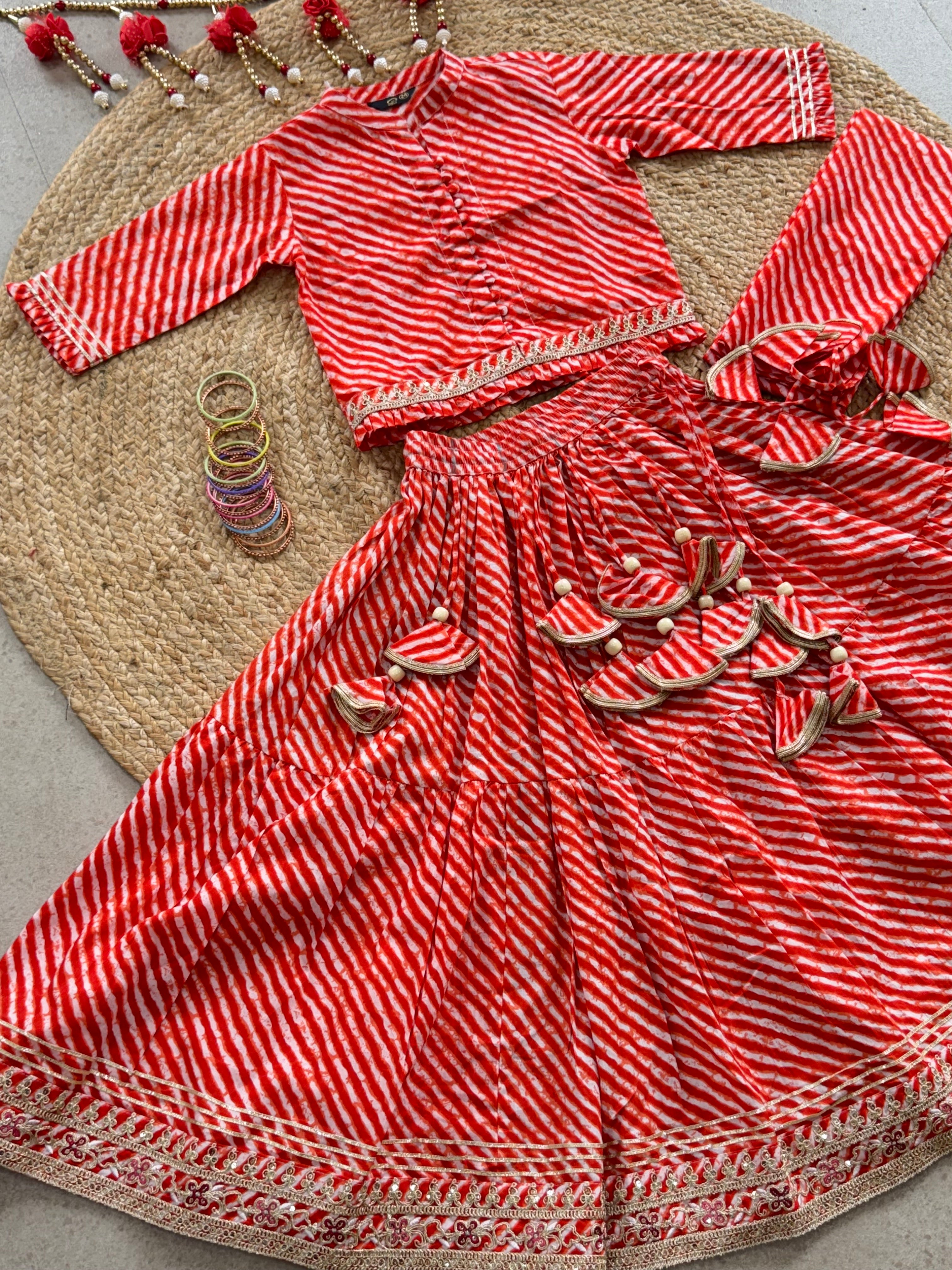 LEHENGA CHOLI DUPATTA SET ( 5 to 11 years)
