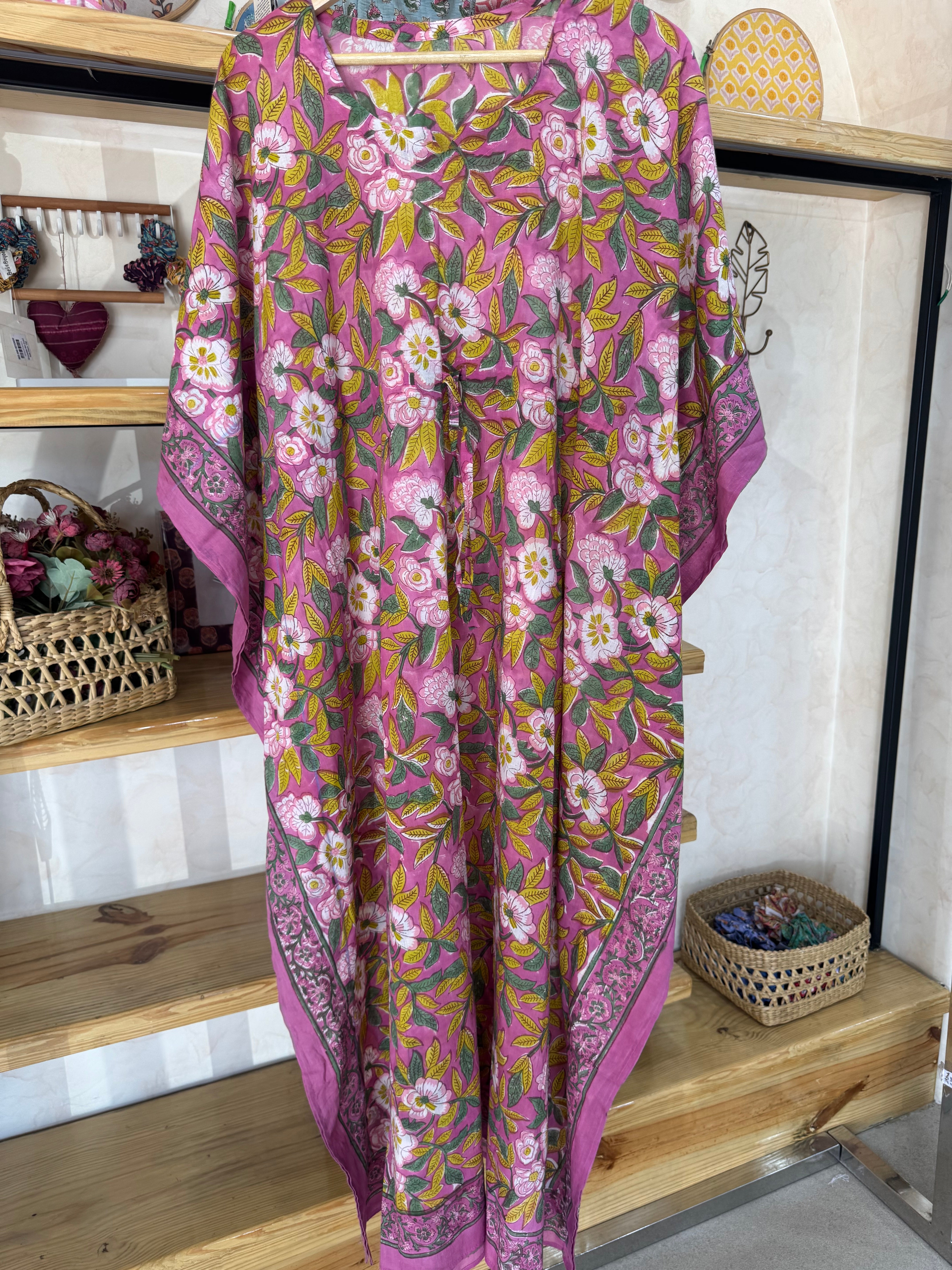 HANDBLOCK PRINTED LONG KAFTAN