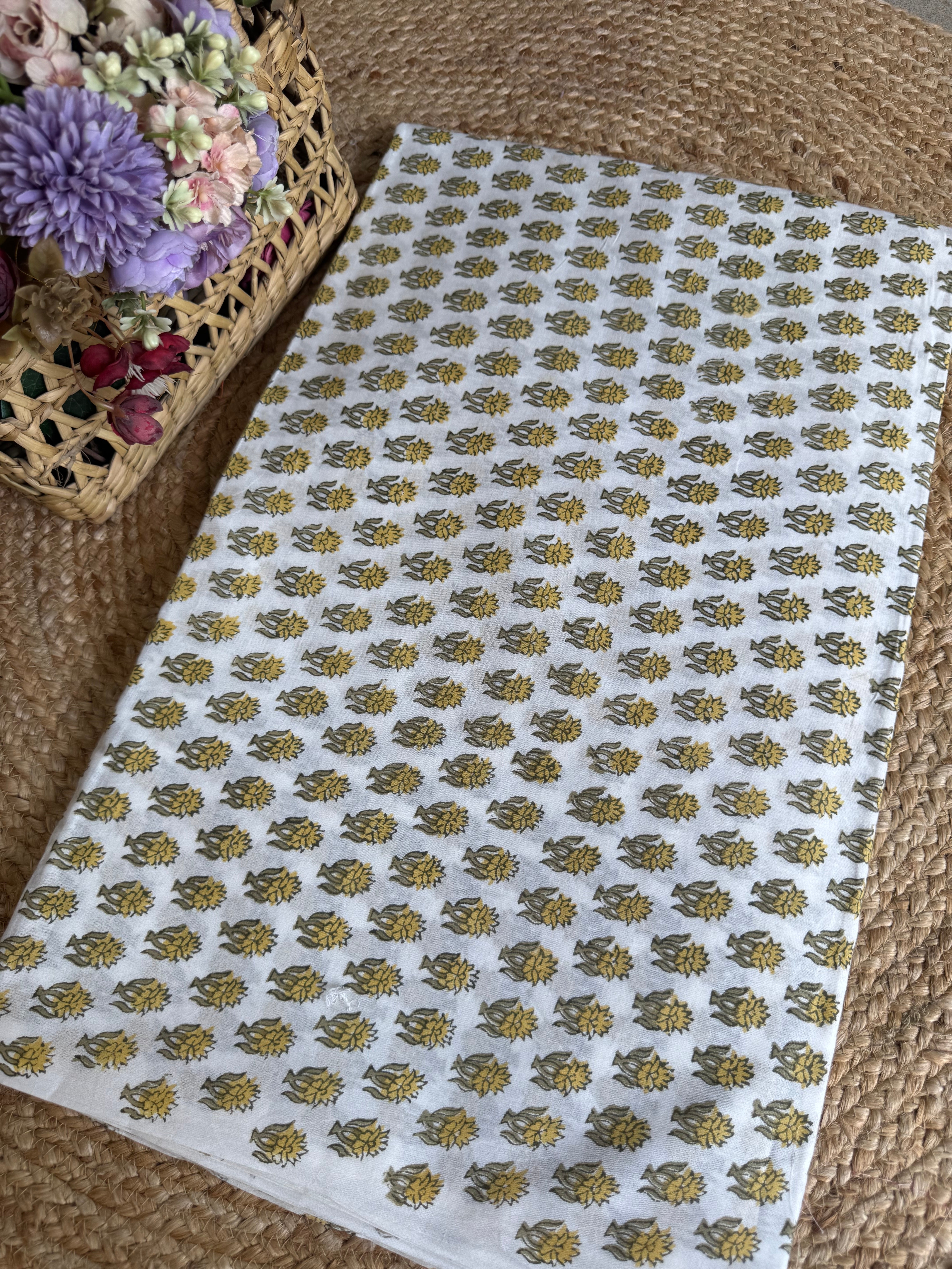 HAND BLOCK PRINTED COTTON FABRIC