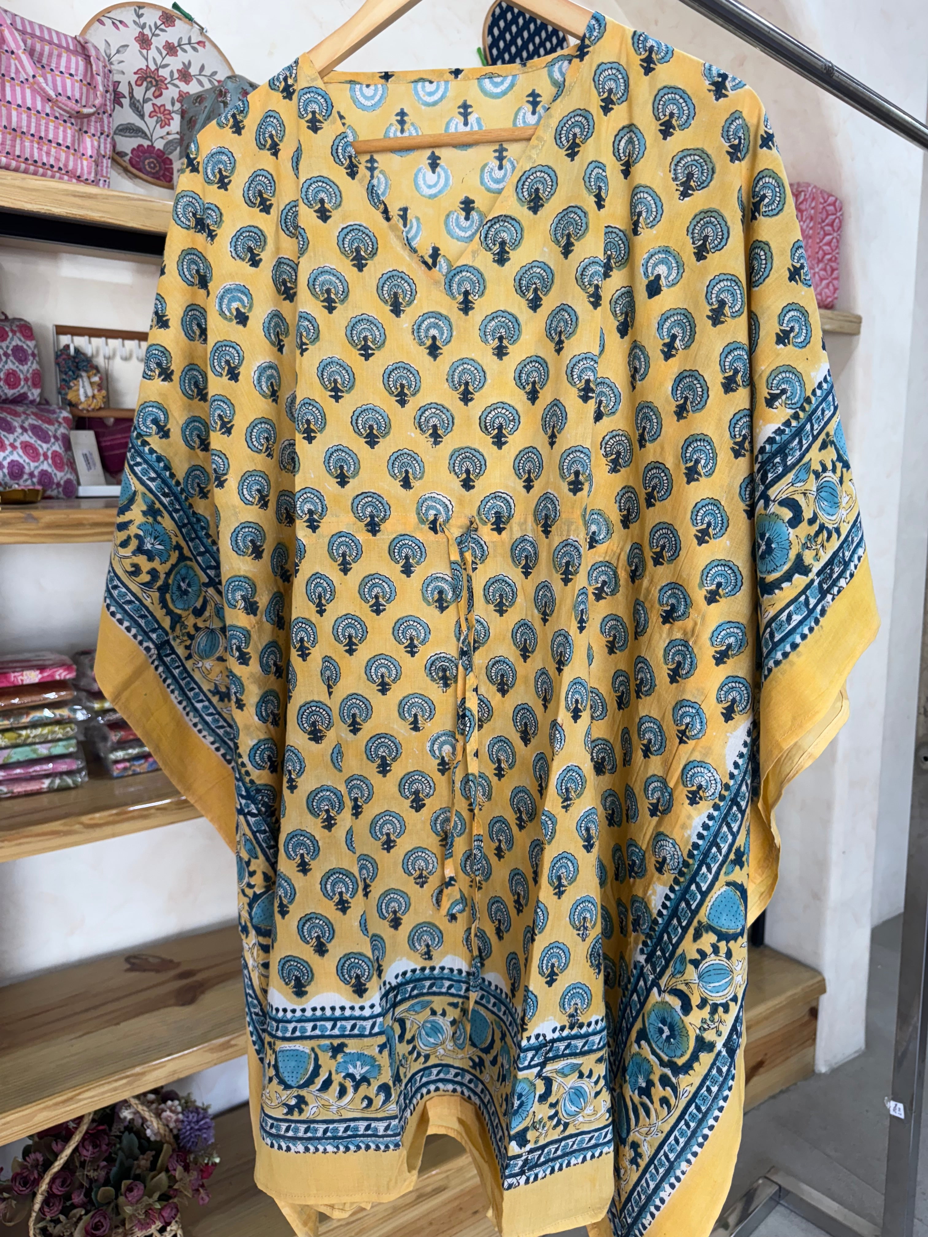 HANDBLOCK PRINTED SHORT KAFTAN