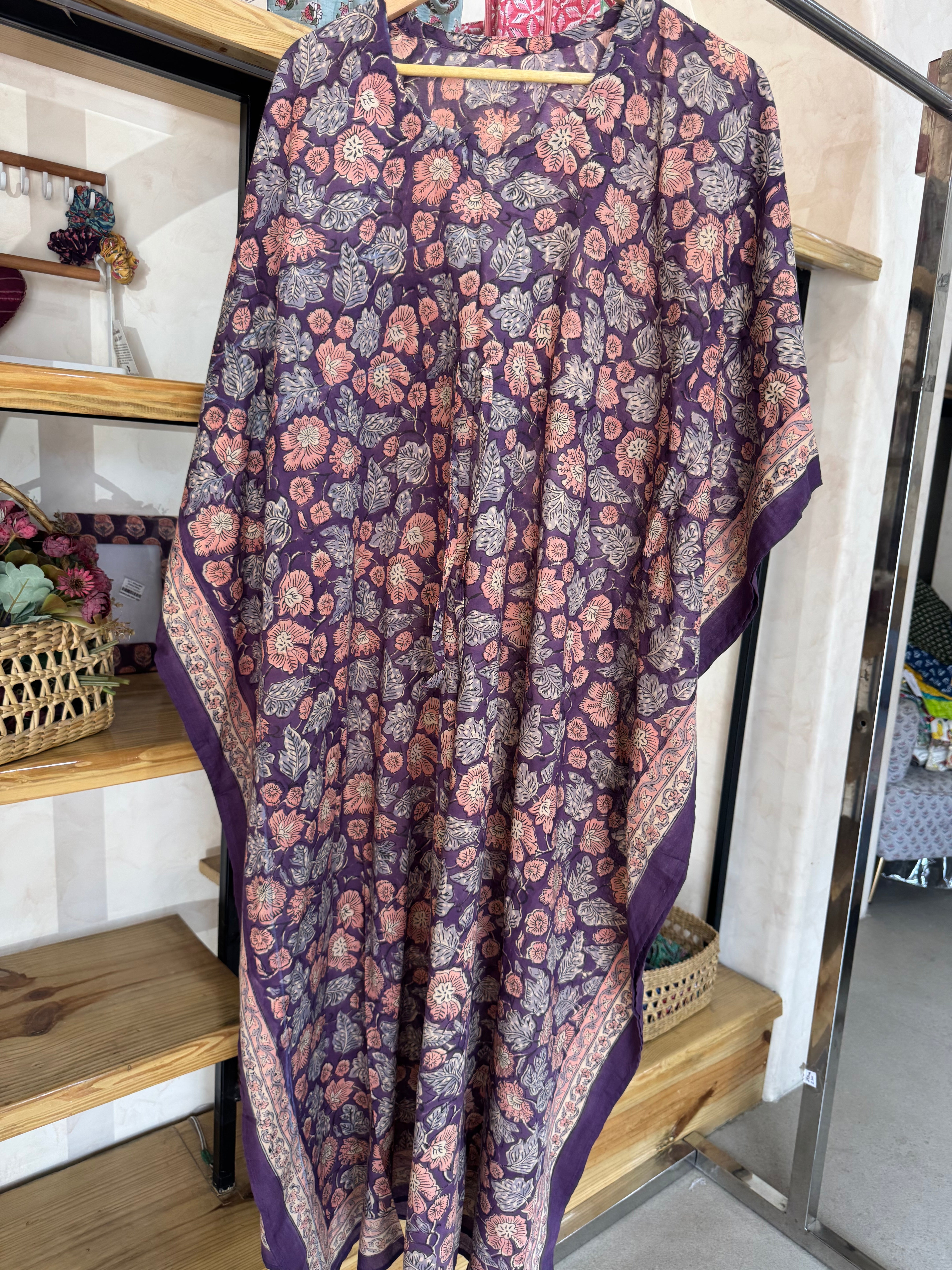 HANDBLOCK PRINTED LONG KAFTAN
