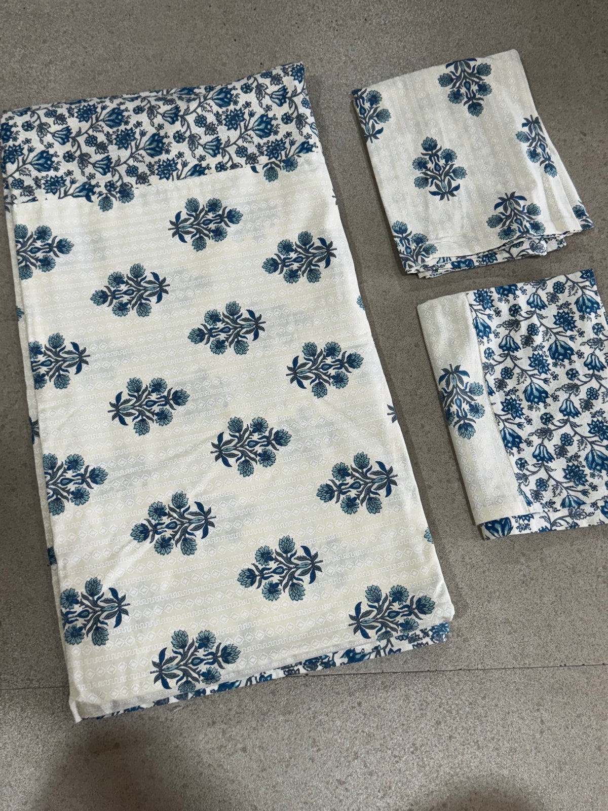 KANAK BEDSHEET WITH TWO PILLOW CASES - 108 by 108 inches
