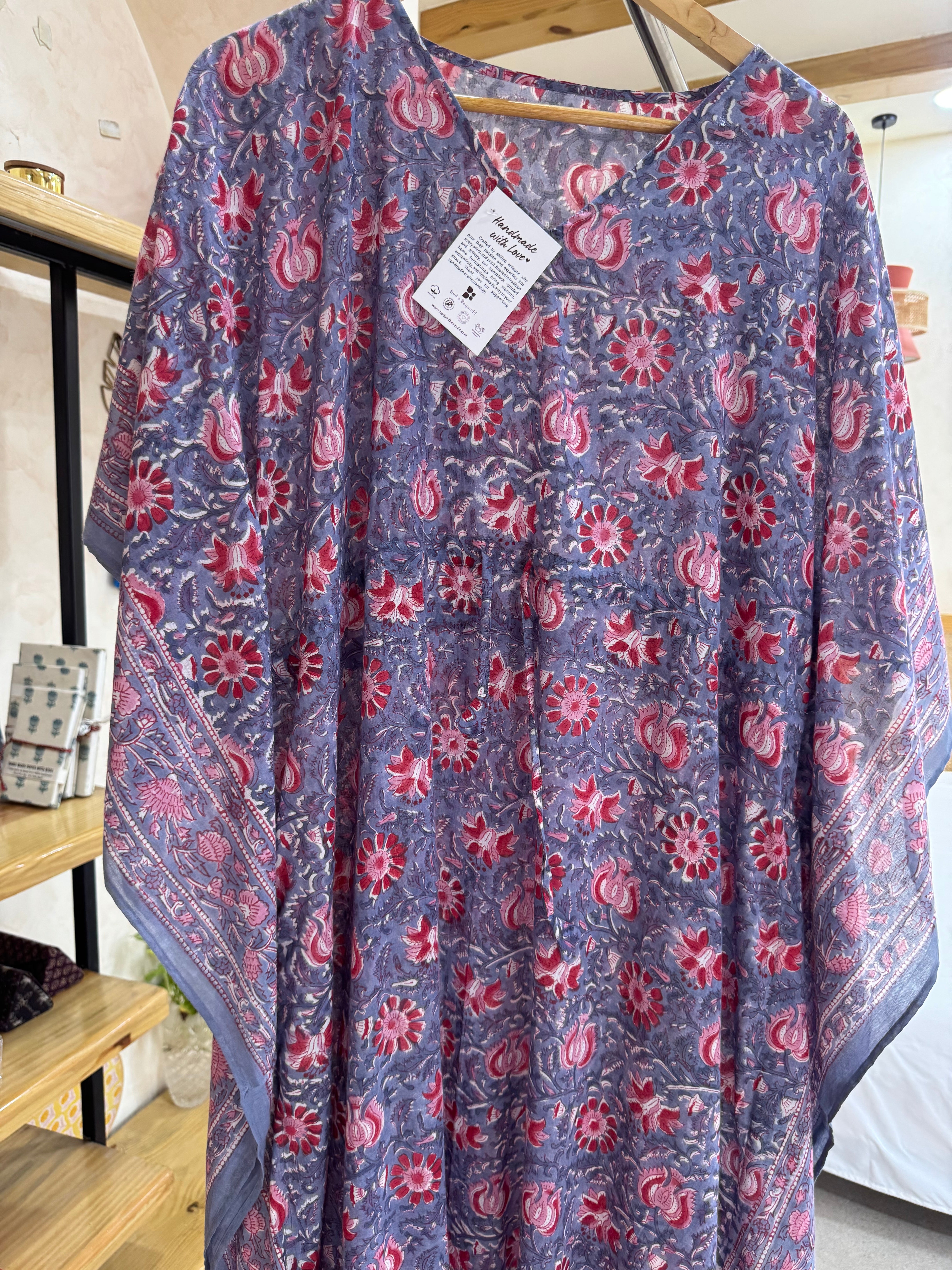 HANDBLOCK PRINTED LONG KAFTAN