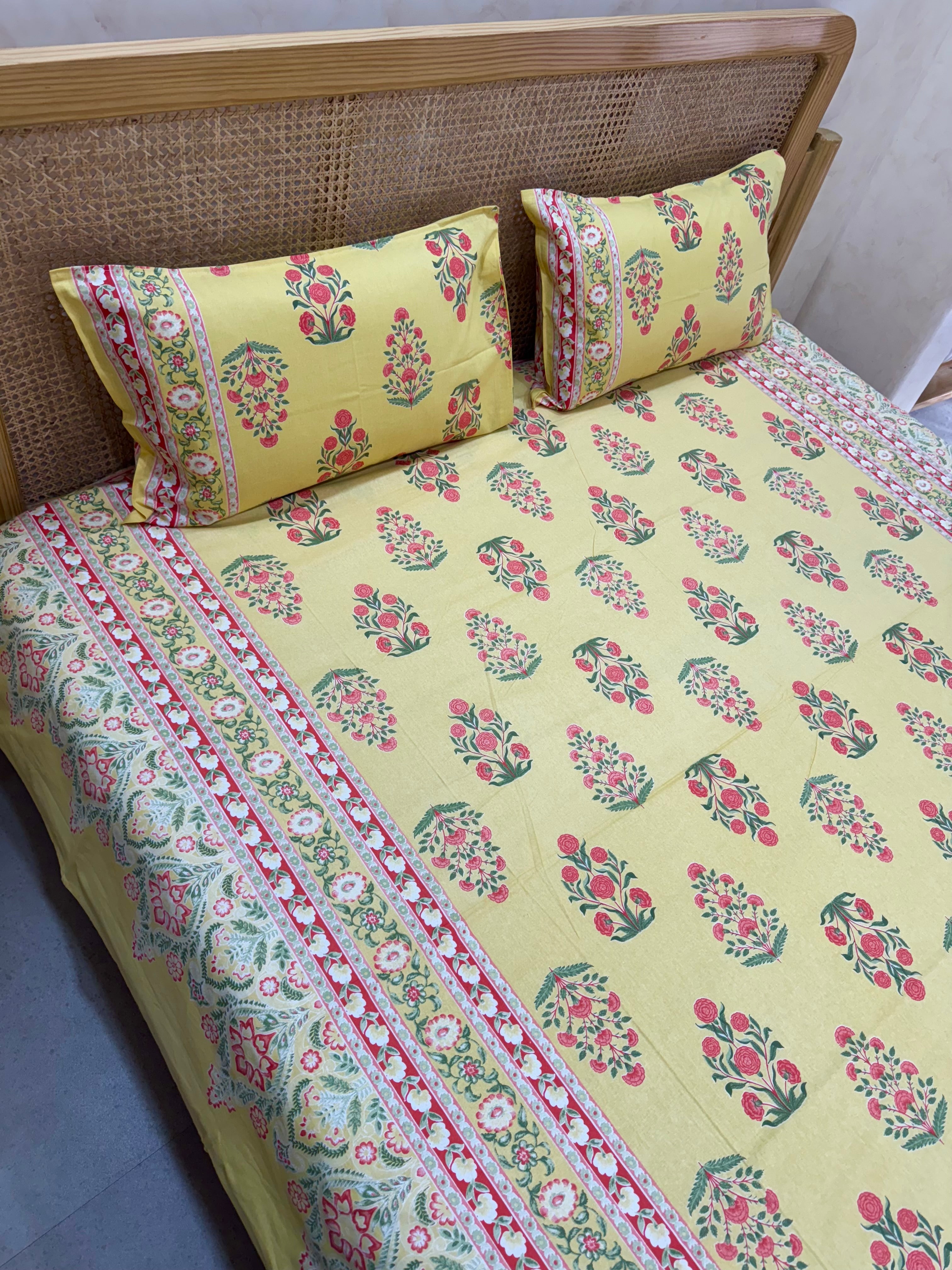 RIWAYAAT BEDSHEET WITH TWO REVERSIBLE PILLOW COVERS