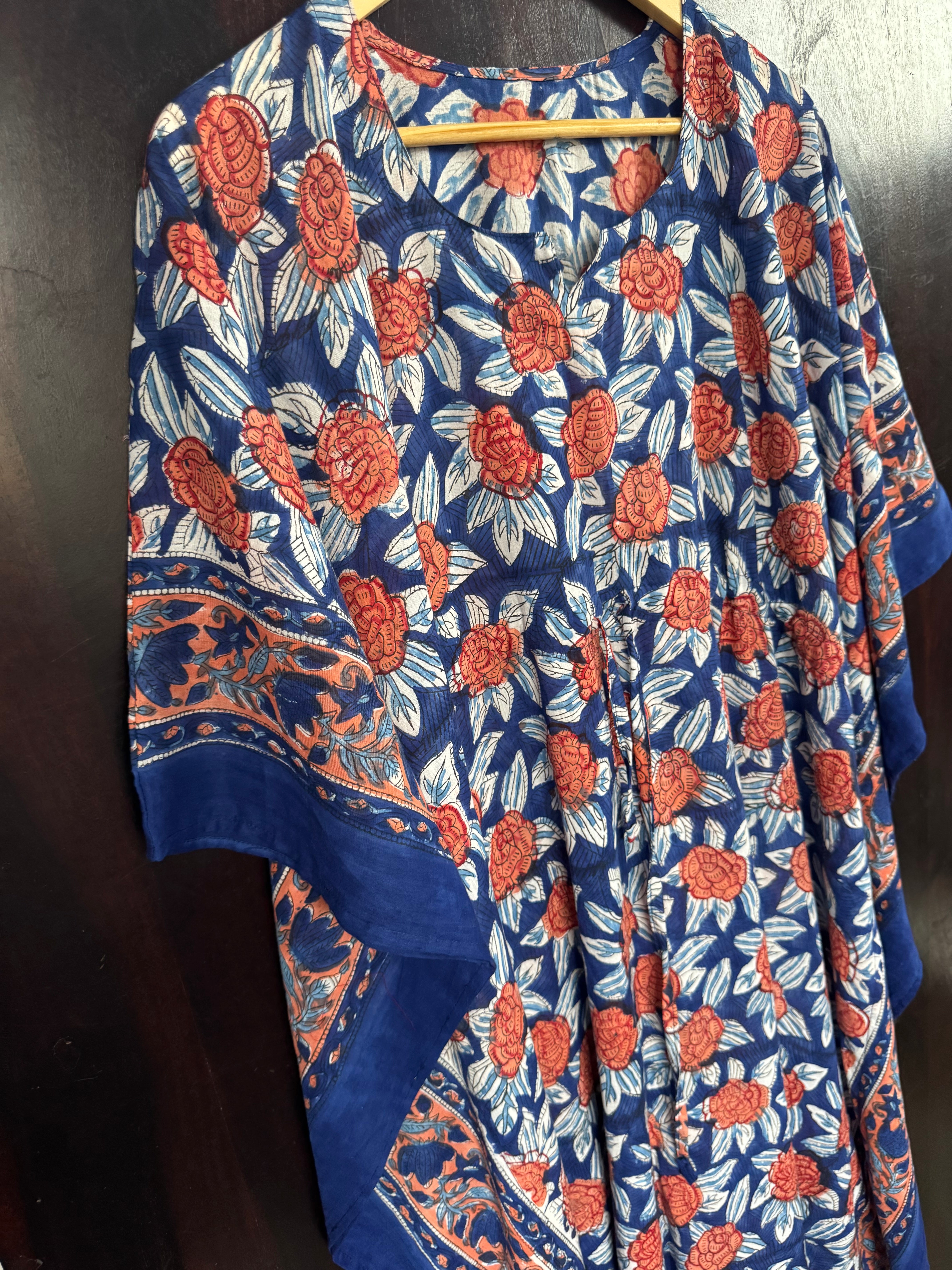 HANDBLOCK PRINTED LONG KAFTAN