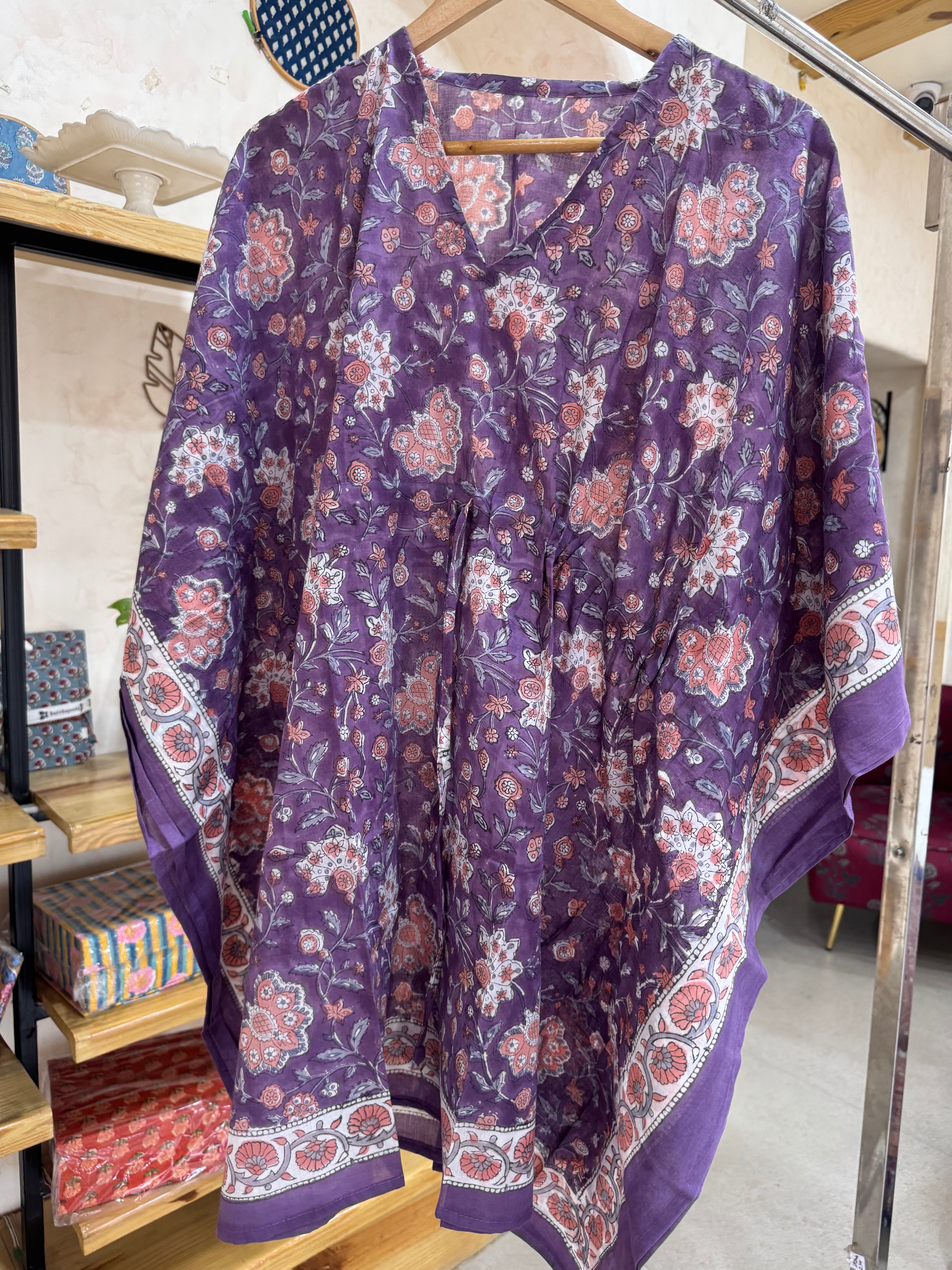 HANDBLOCK PRINTED SHORT KAFTAN