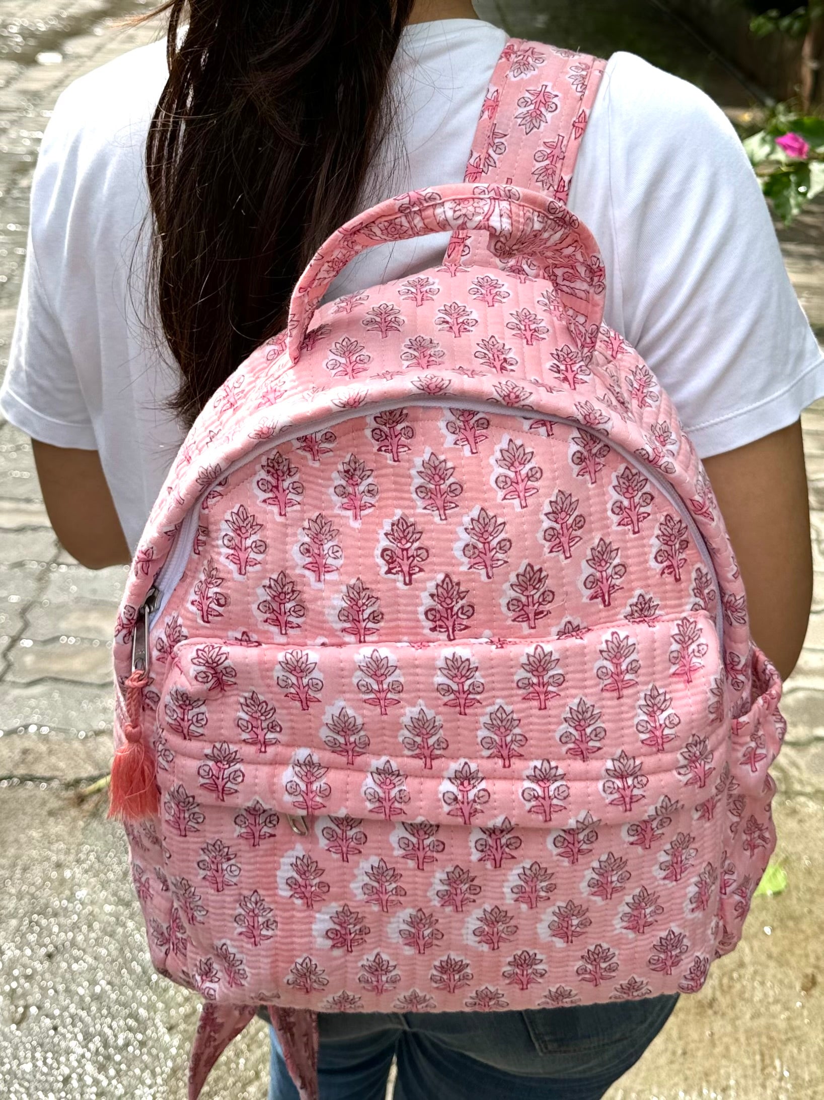 HAND BLOCK PRINTER BACKPACK