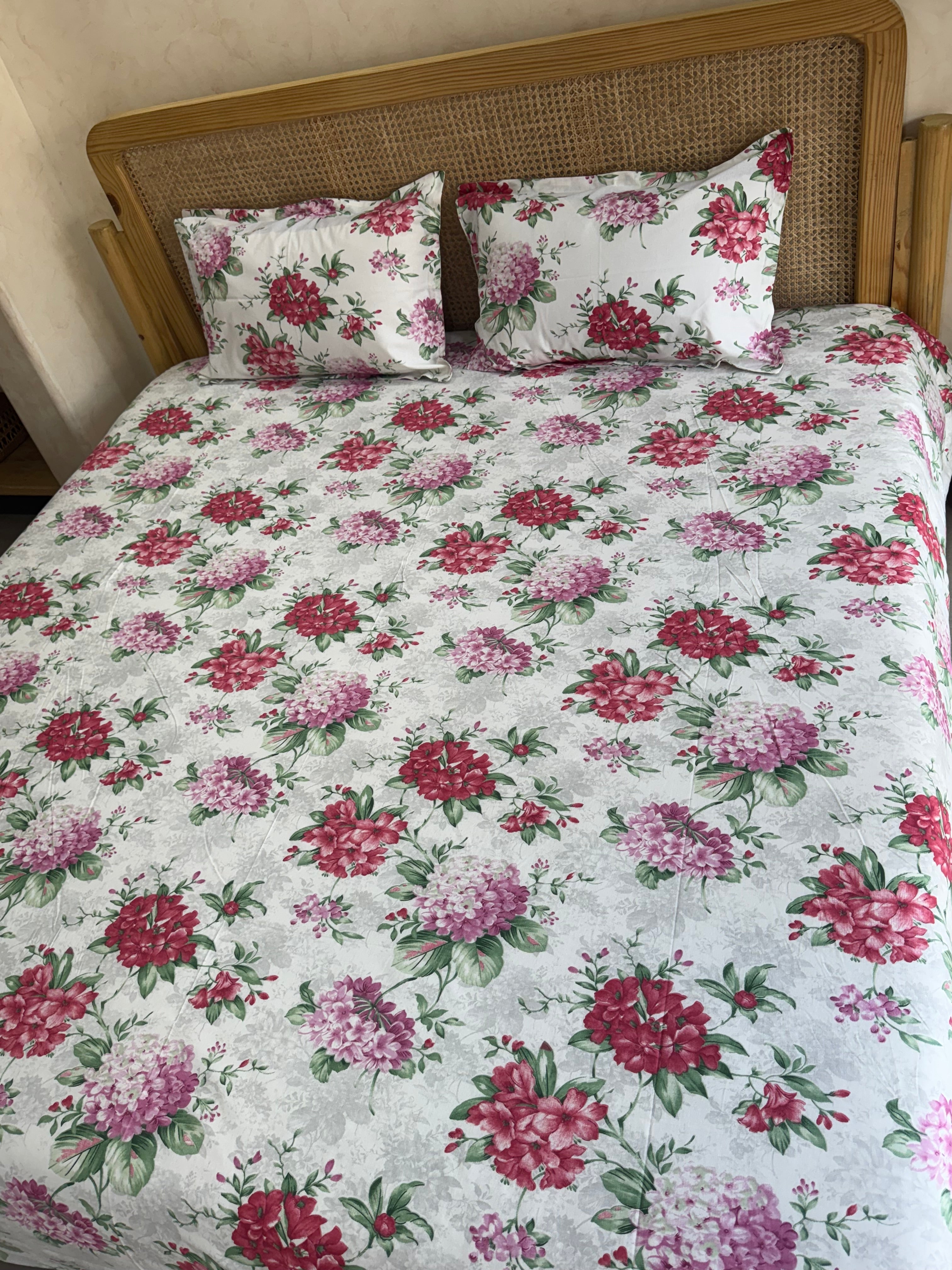 RANGMAHAL PURE COTTON BEDSHEET WITH TWO PILLOW CASES
