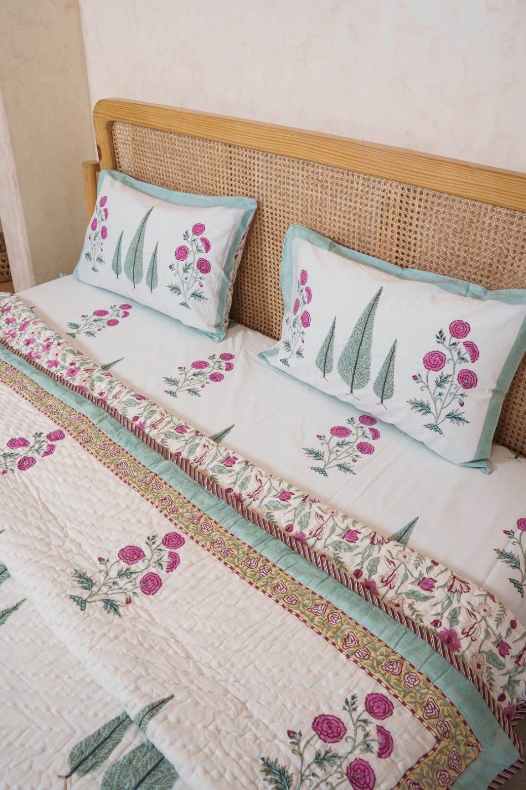 GARDEN DRIFT HANDBLOCK PRINTED BEDDING