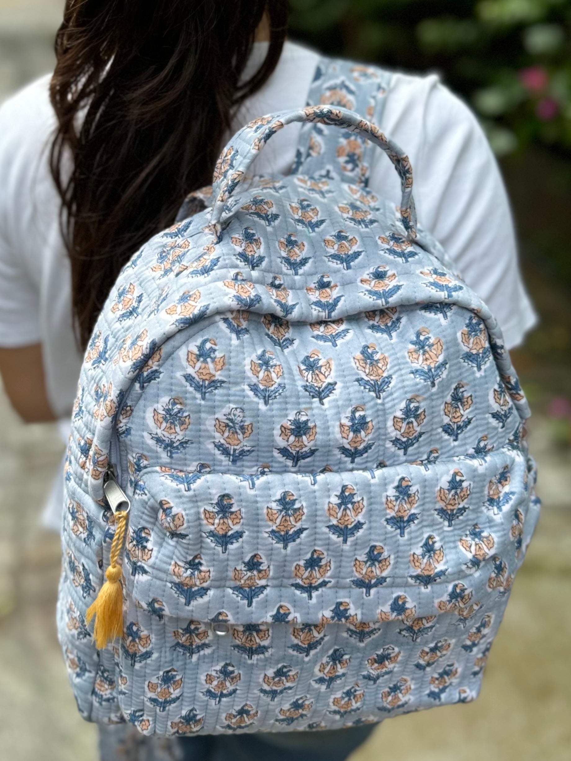 HAND BLOCK PRINTER BACKPACK