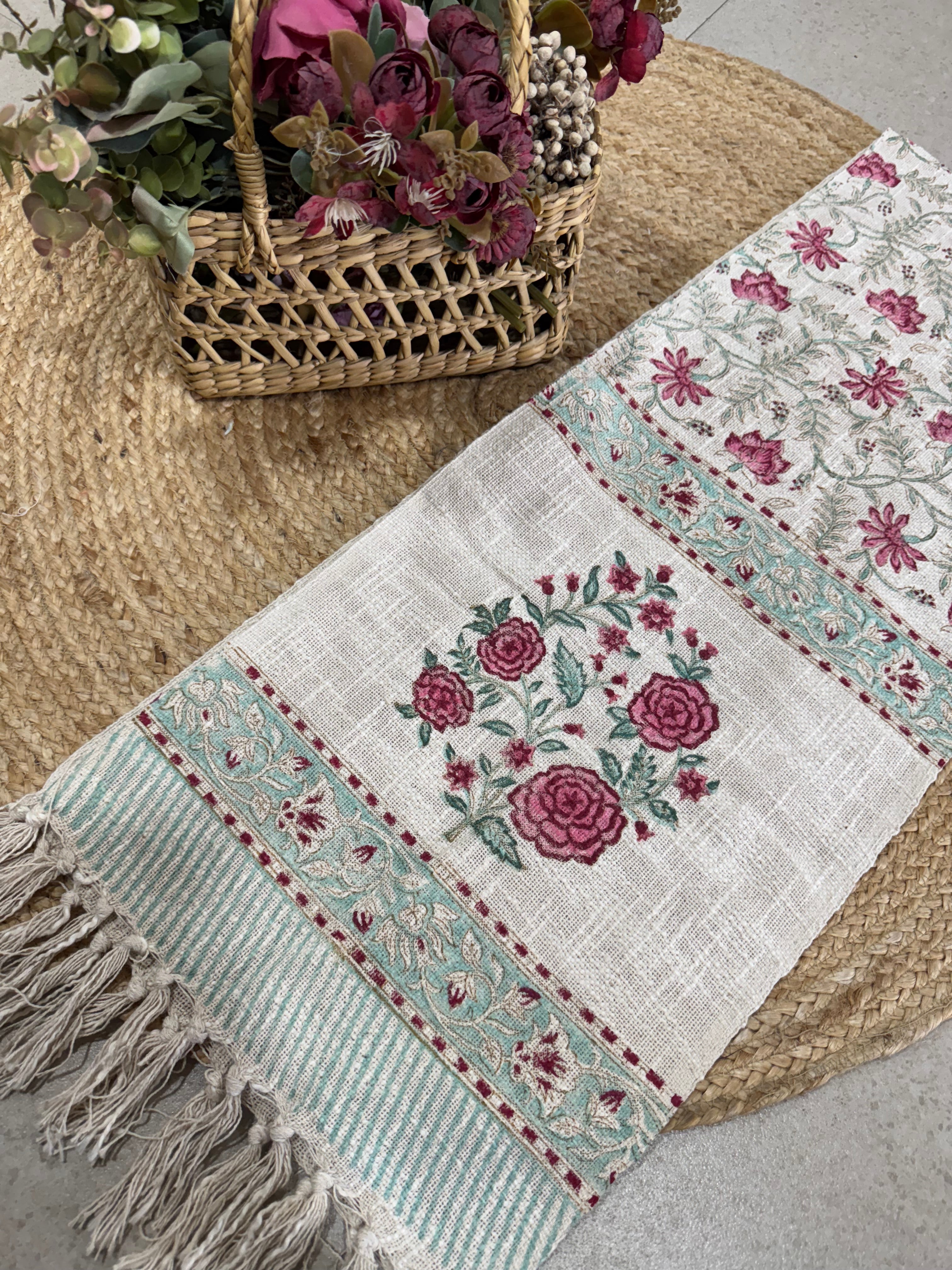 HAND BLOCK PRINTED TABLE RUNNER