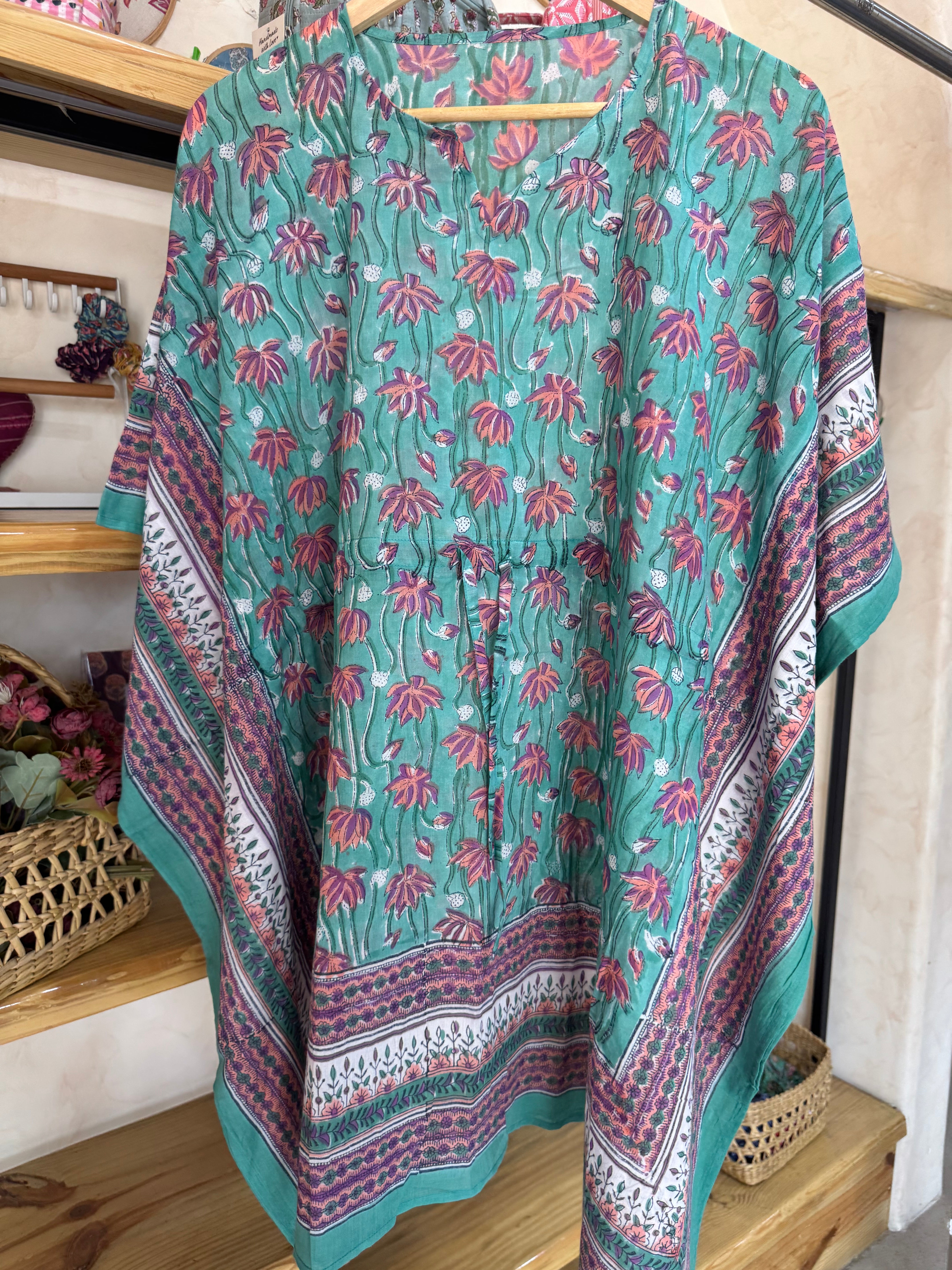 HANDBLOCK PRINTED SHORT KAFTAN