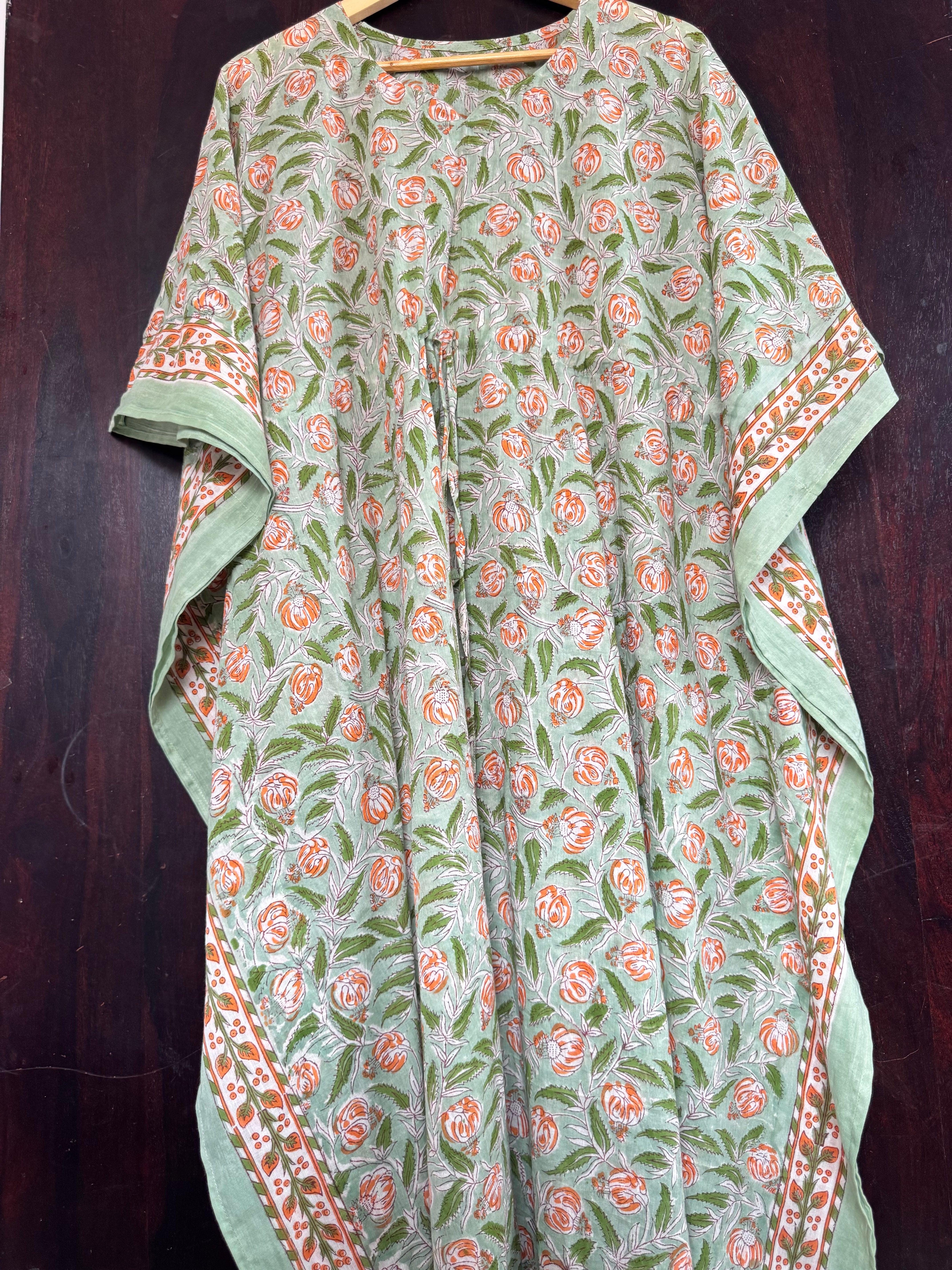 HANDBLOCK PRINTED LONG KAFTAN