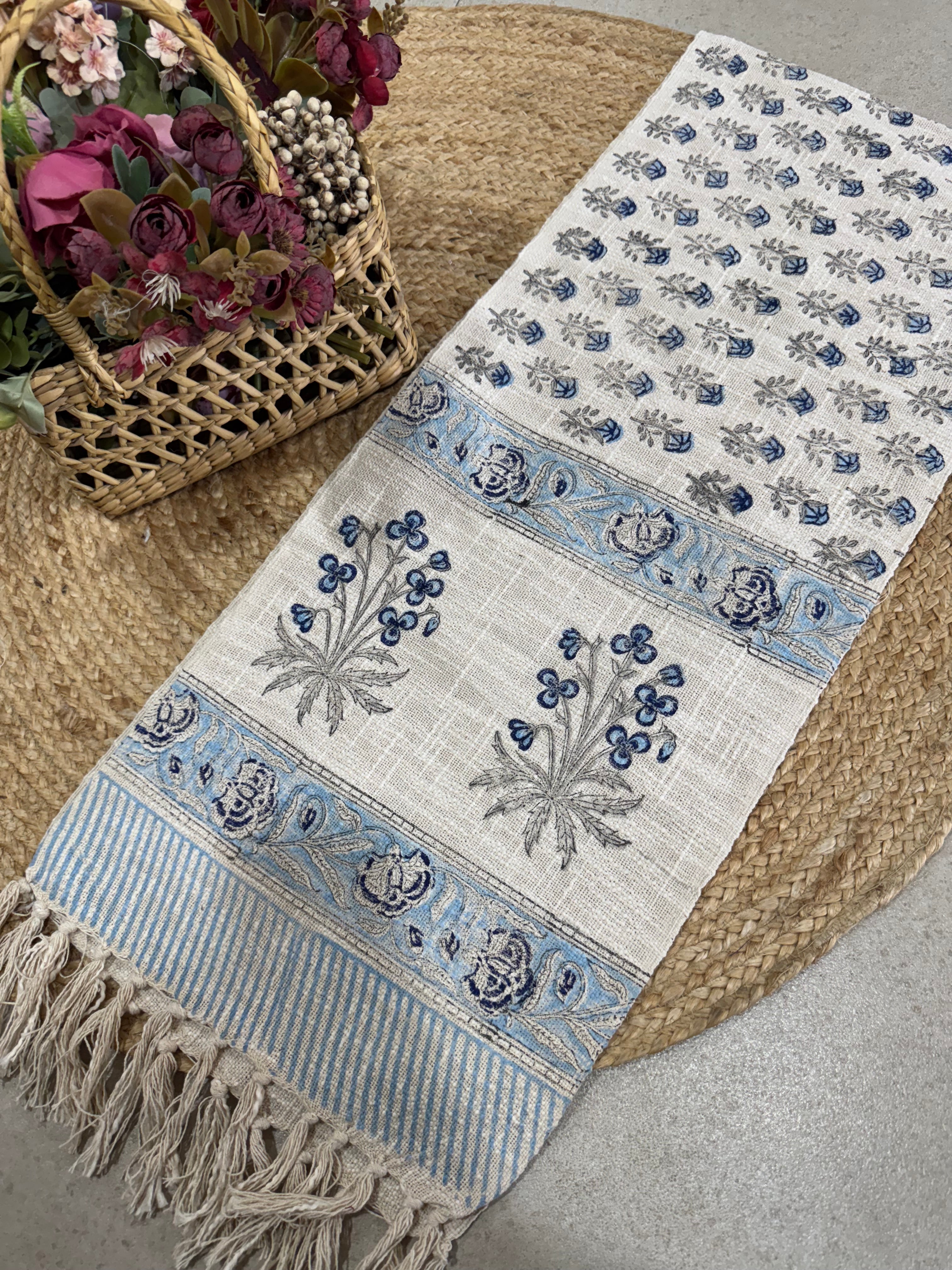 HAND BLOCK PRINTED TABLE RUNNER