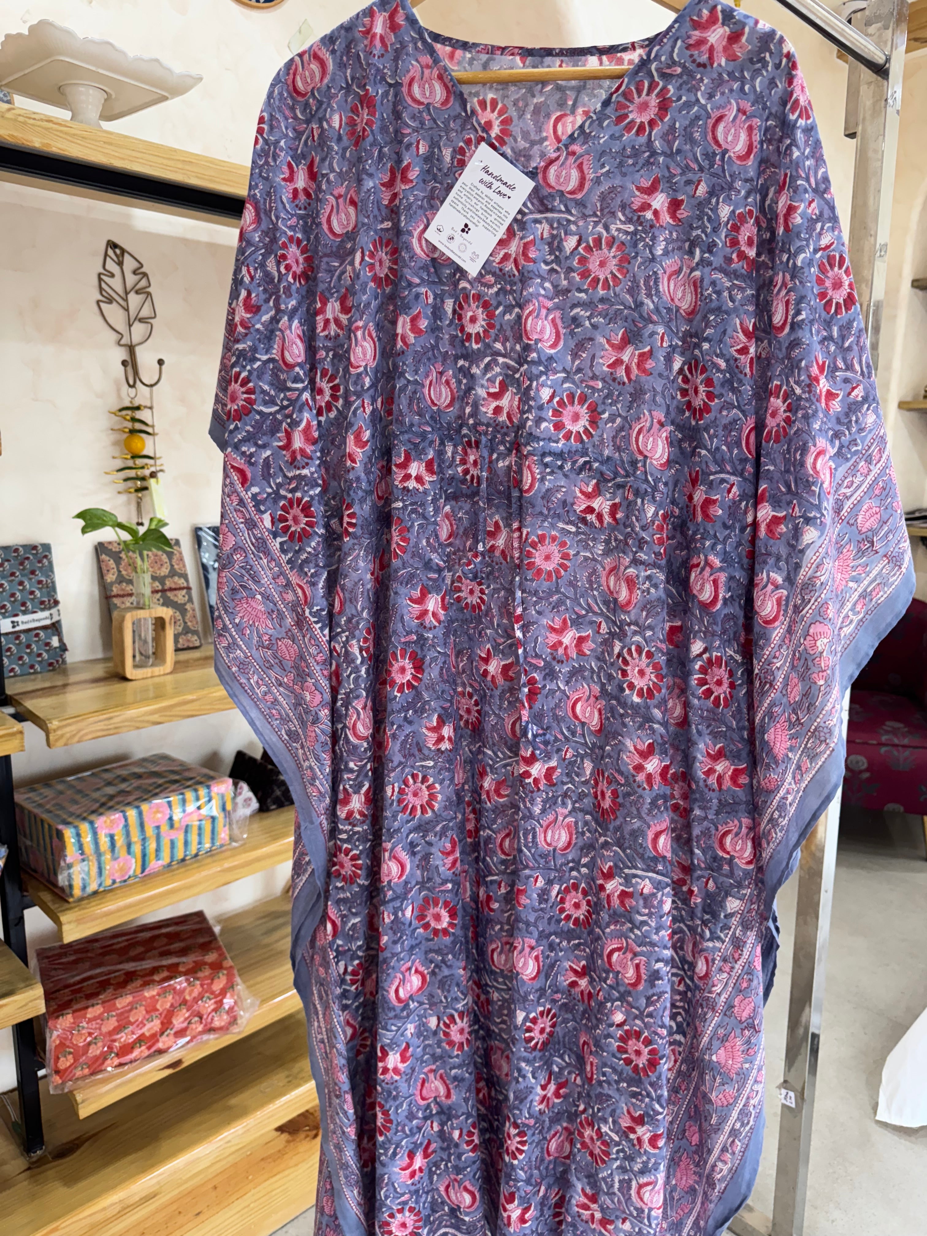 HANDBLOCK PRINTED LONG KAFTAN