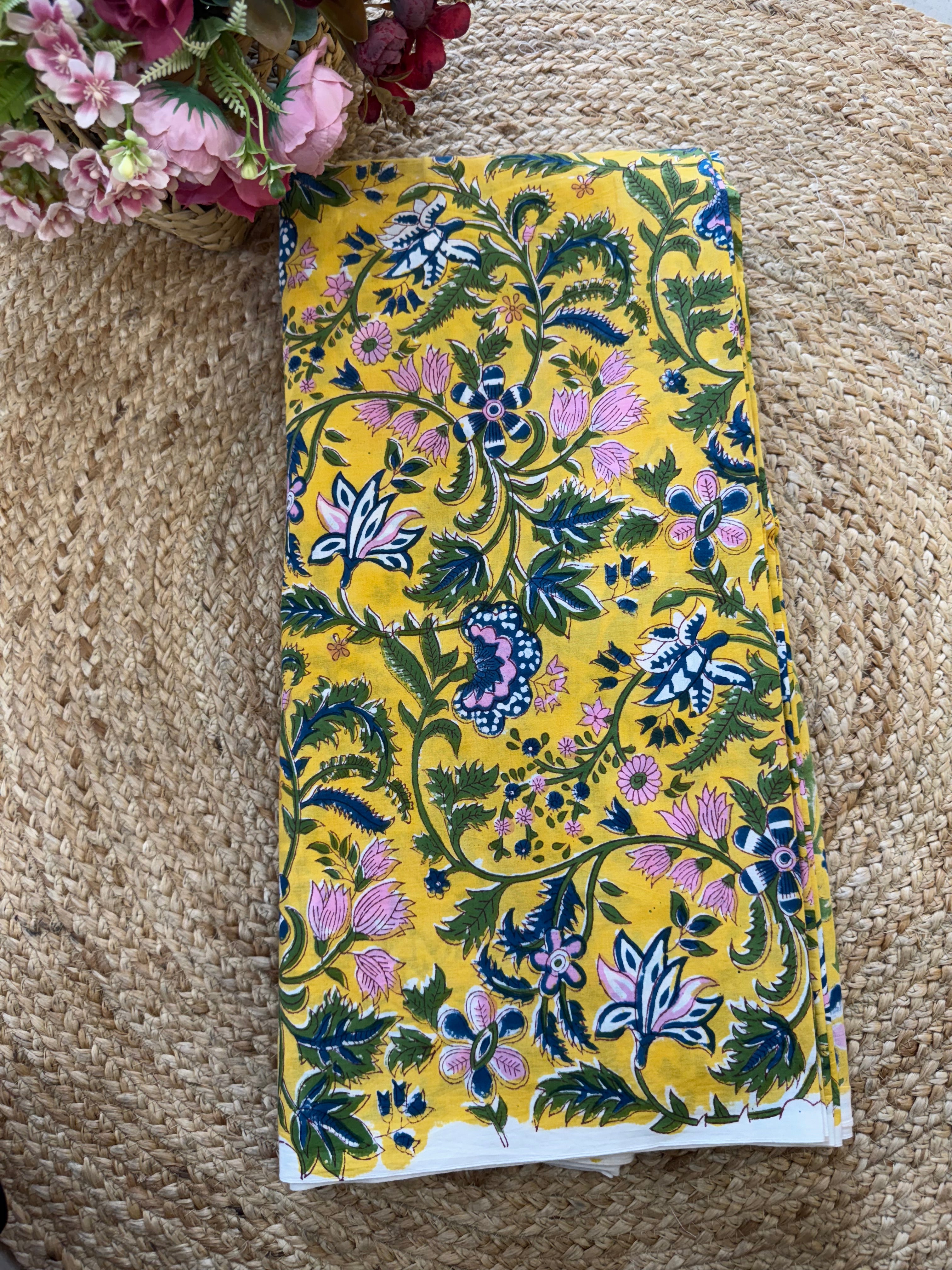 HAND BLOCK PRINTED COTTON FABRIC