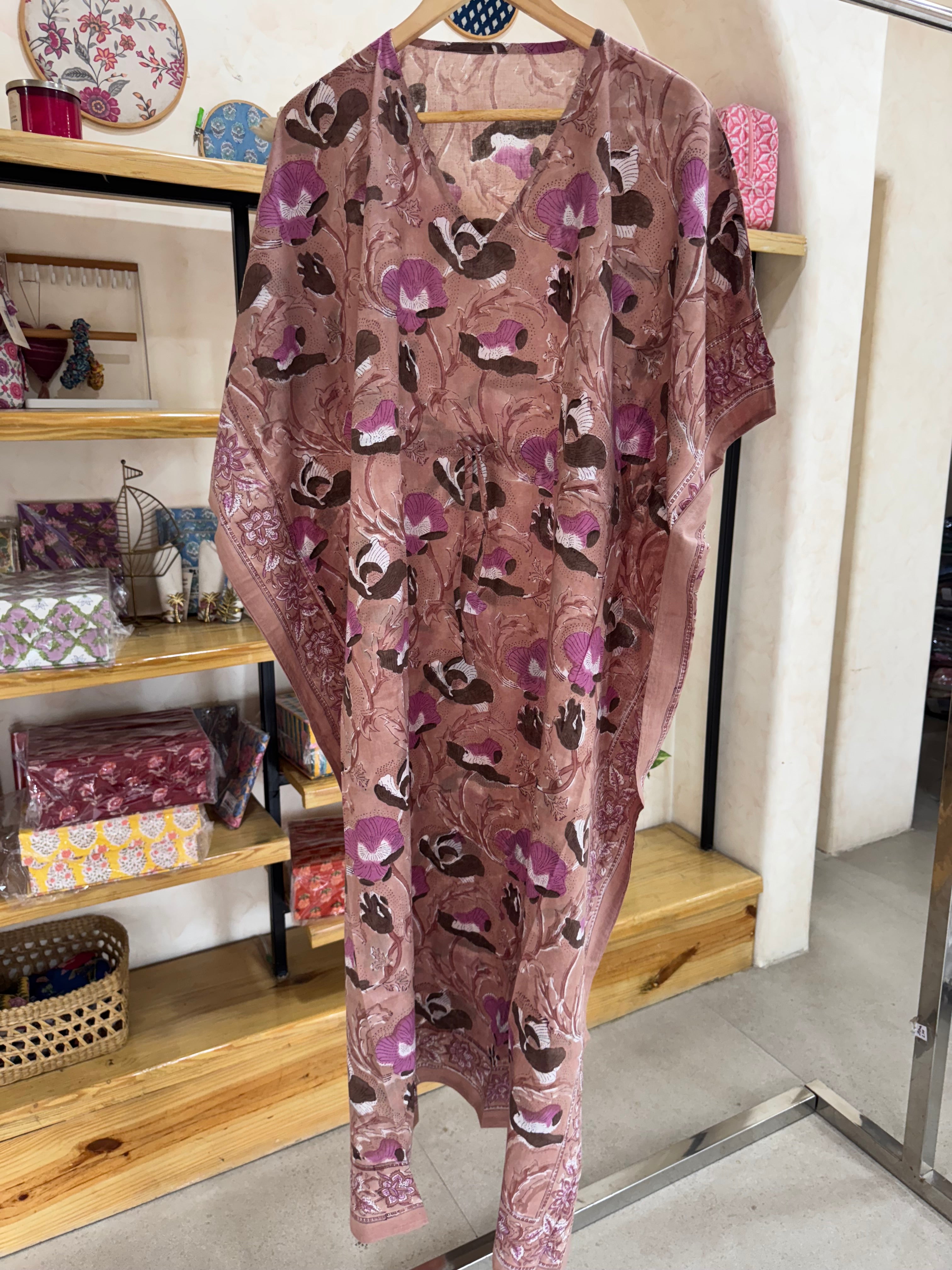 HANDBLOCK PRINTED LONG KAFTAN