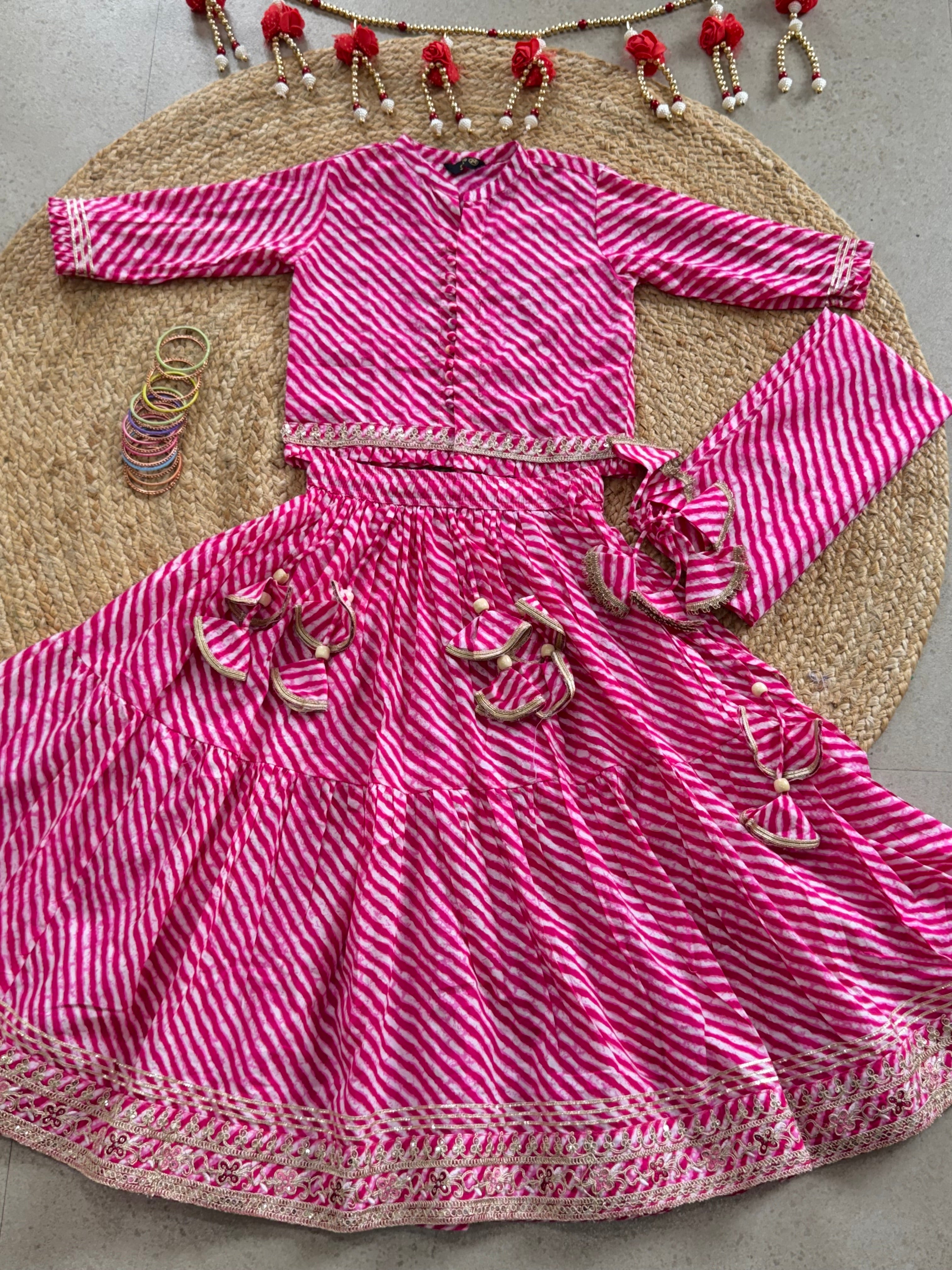 LEHENGA CHOLI DUPATTA SET ( 5 to 11 years)