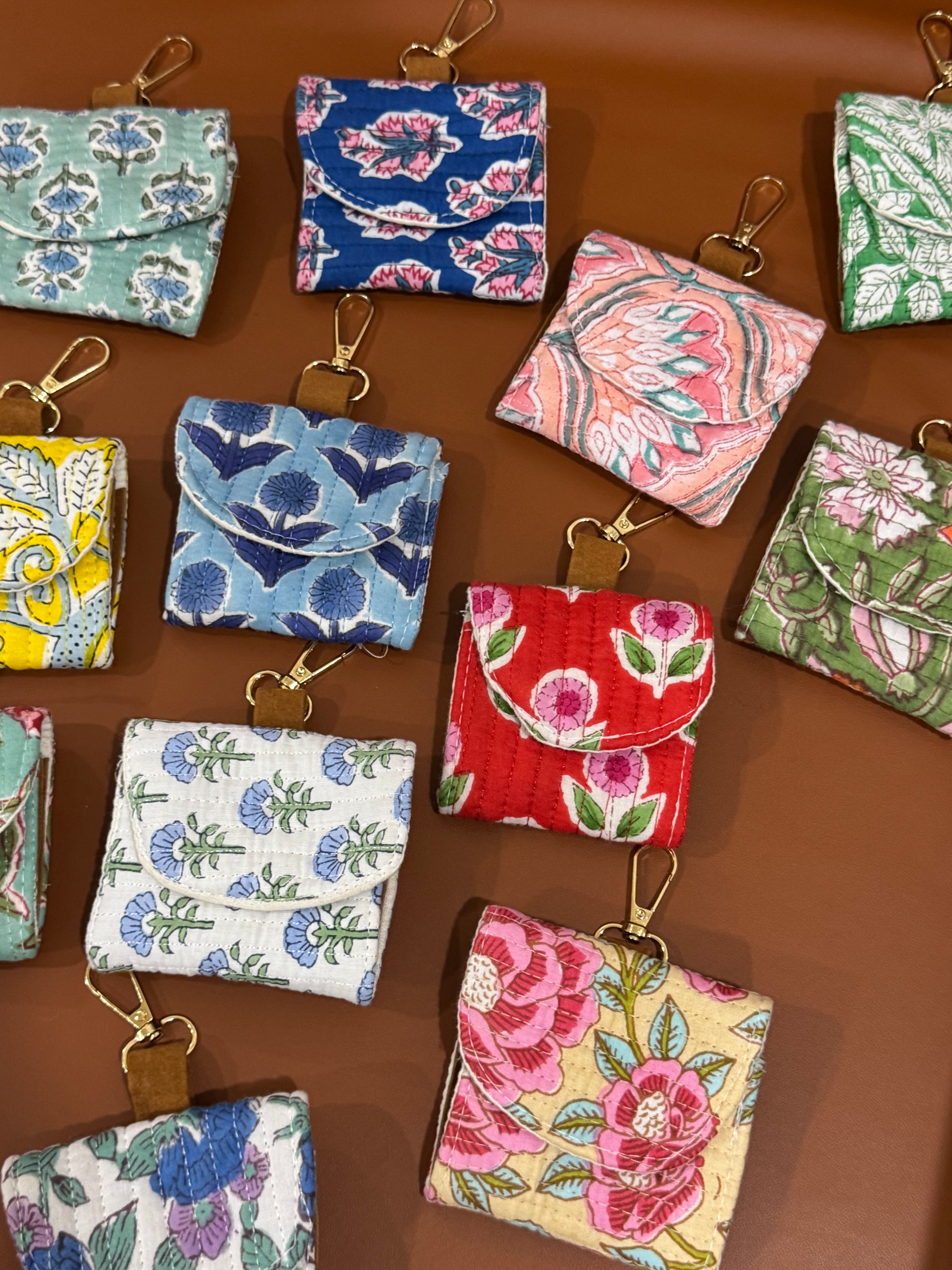 COIN POUCH KEYCHAIN WITH BUTTON