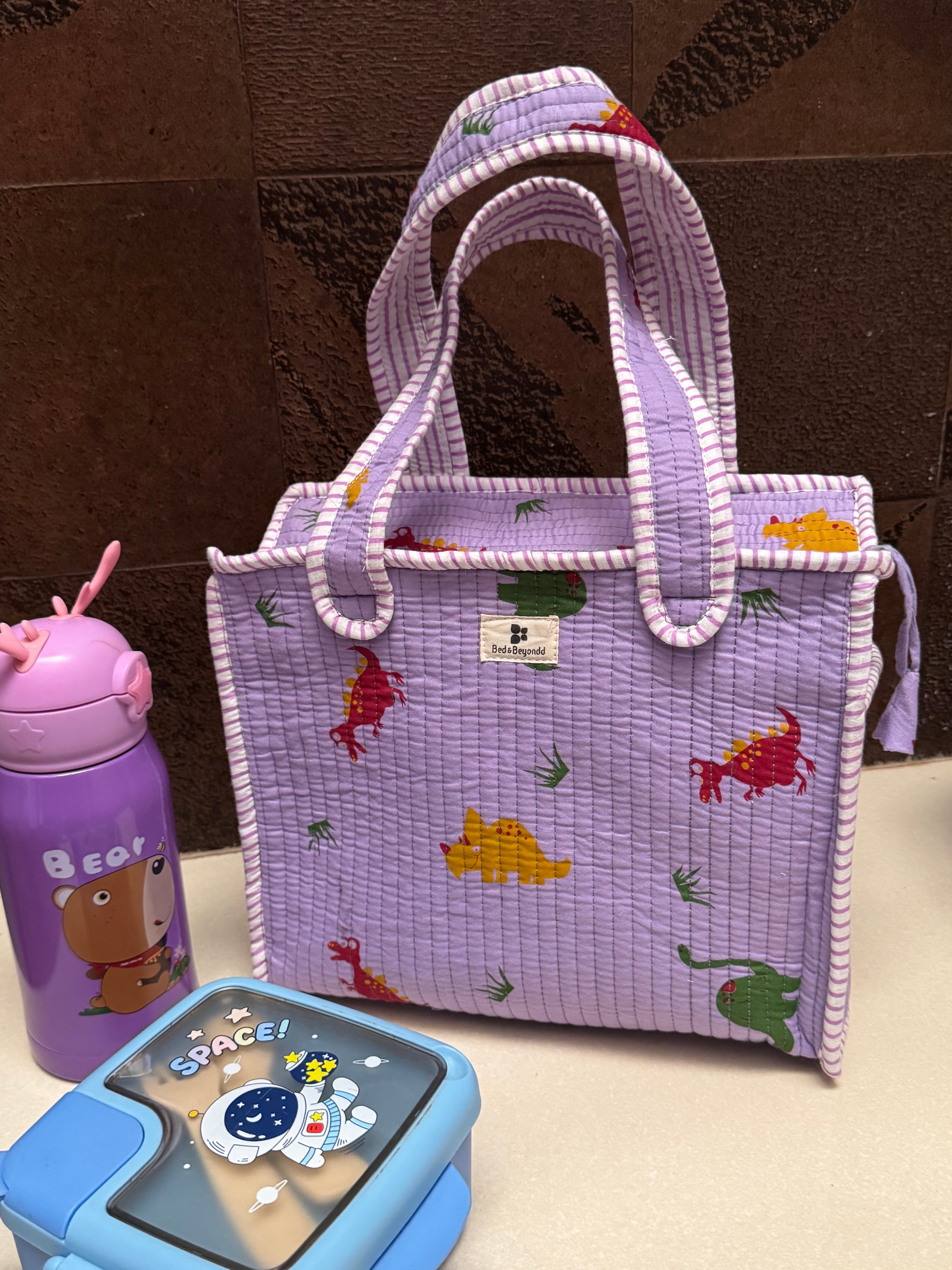 KIDS PRINT MINI TOTE BAG WITH ZIP