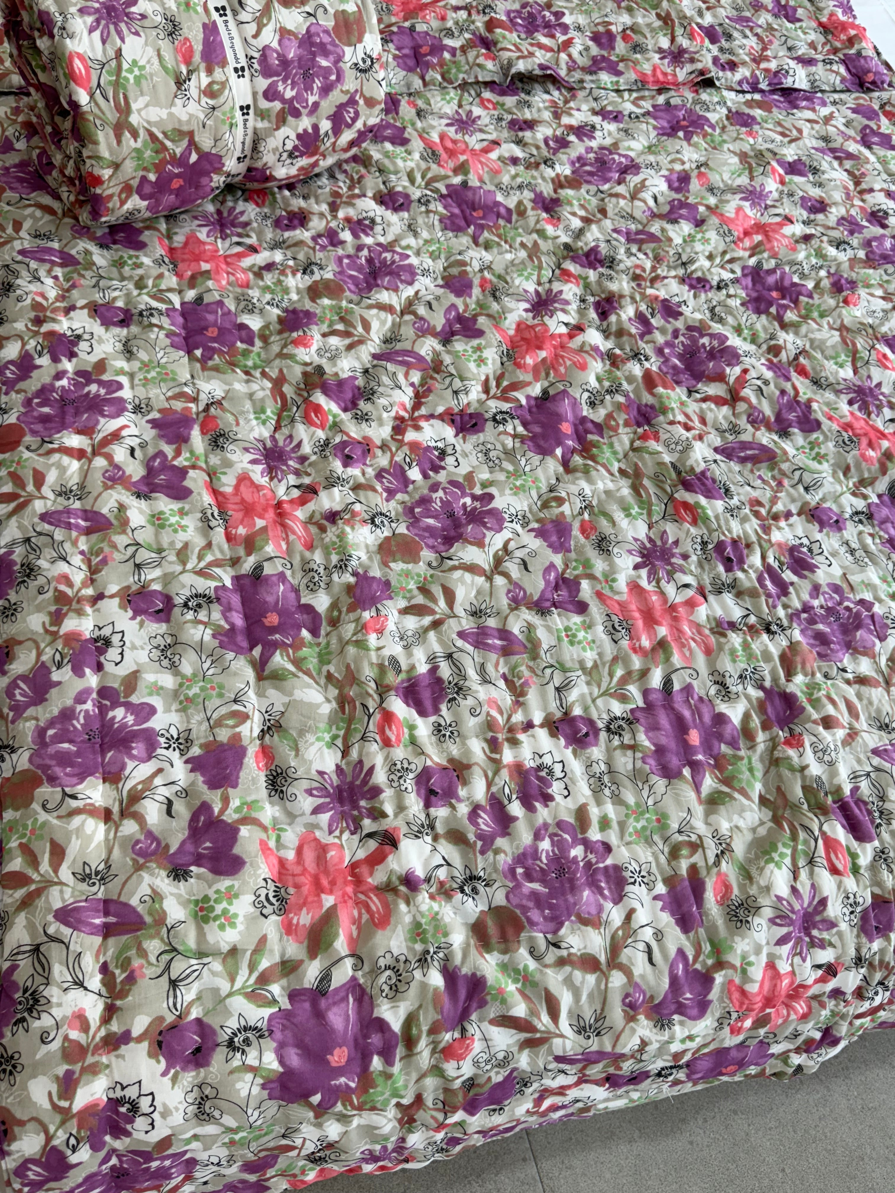 FLORAL SYMPHONY SINGLE BED QUILT (Copy)