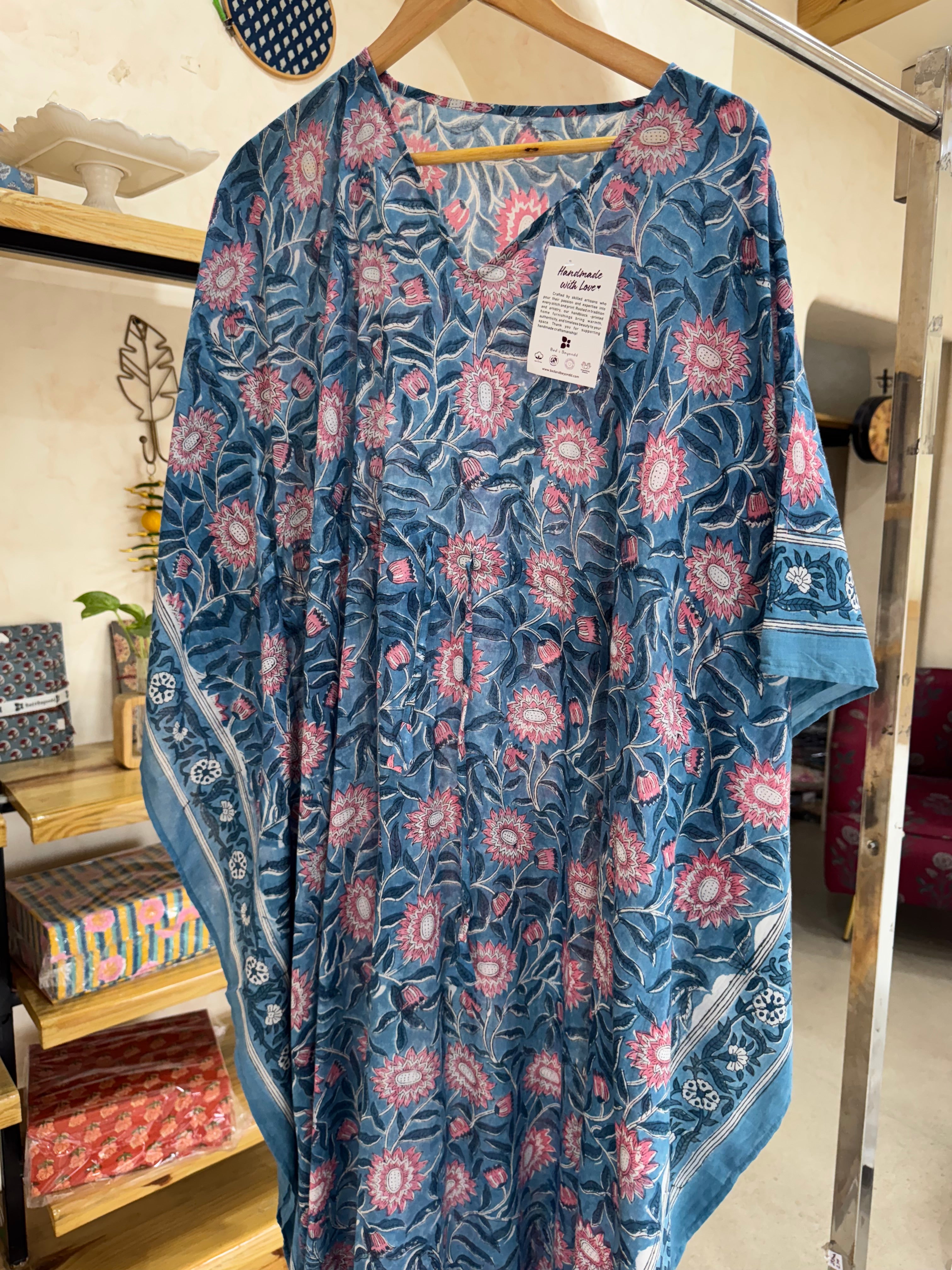 HANDBLOCK PRINTED LONG KAFTAN