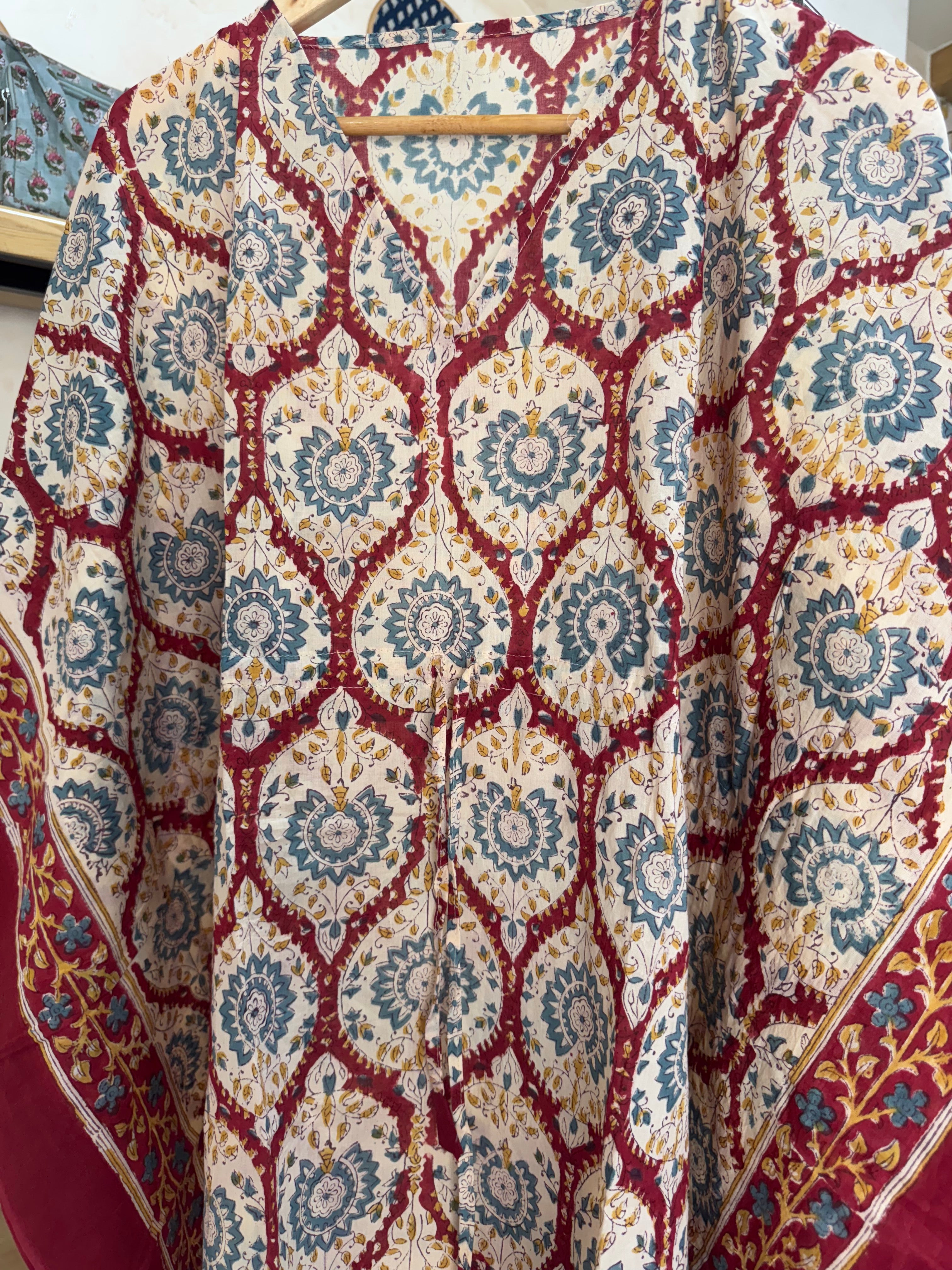 HANDBLOCK PRINTED SHORT KAFTAN