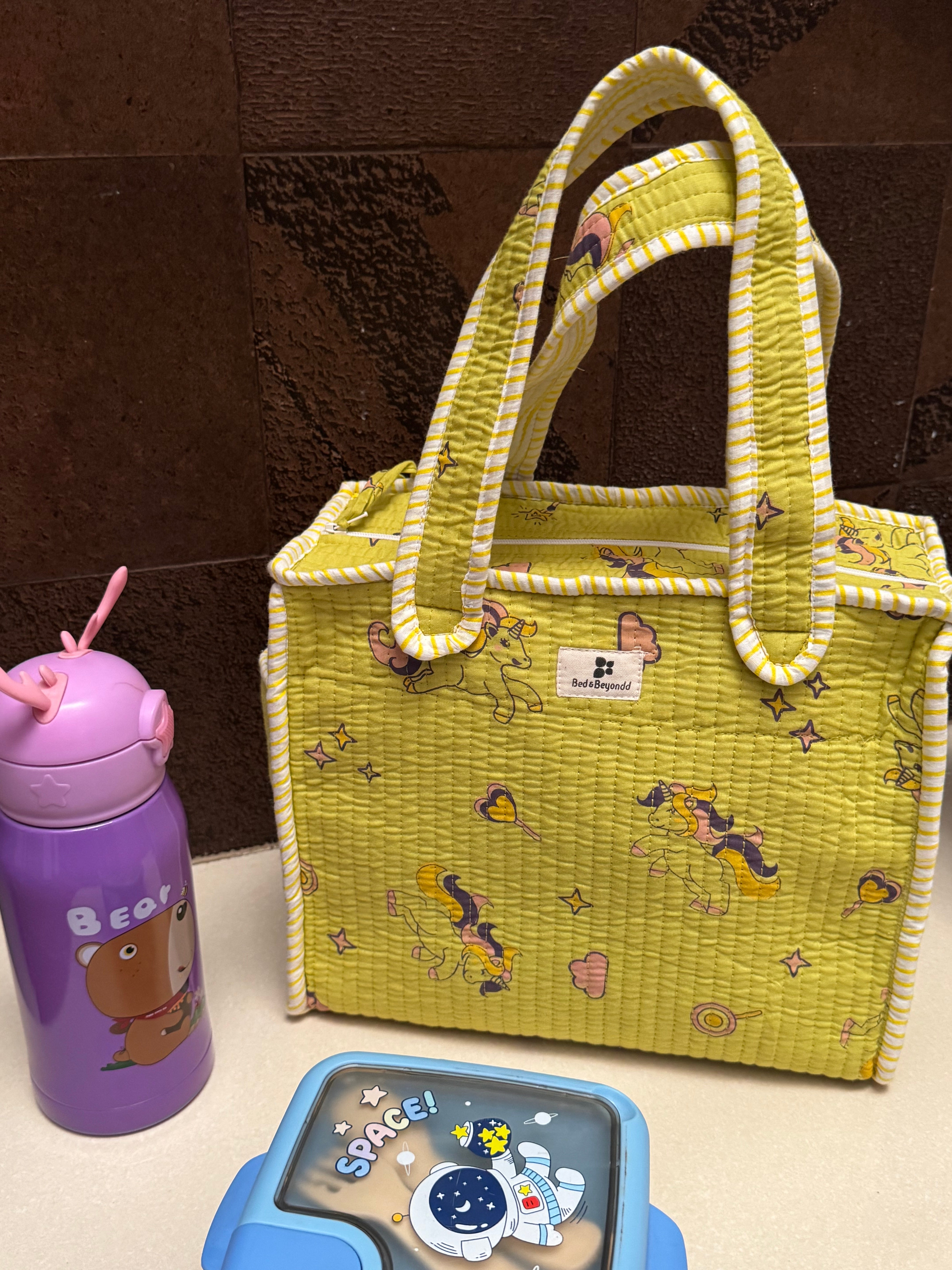 KIDS PRINT MINI TOTE BAG WITH ZIP