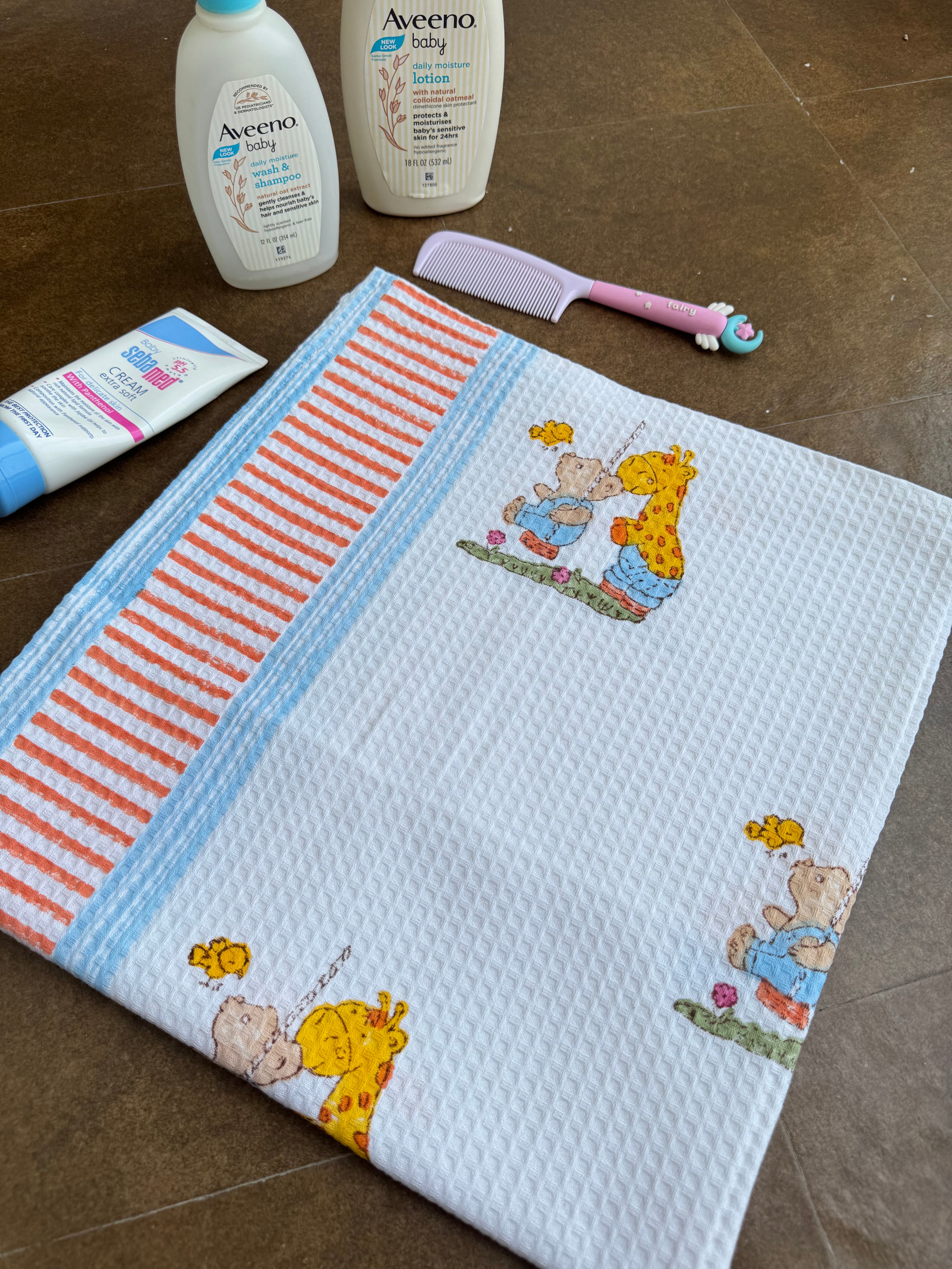 HAND BLOCK PRINTED KIDS BATH TOWEL