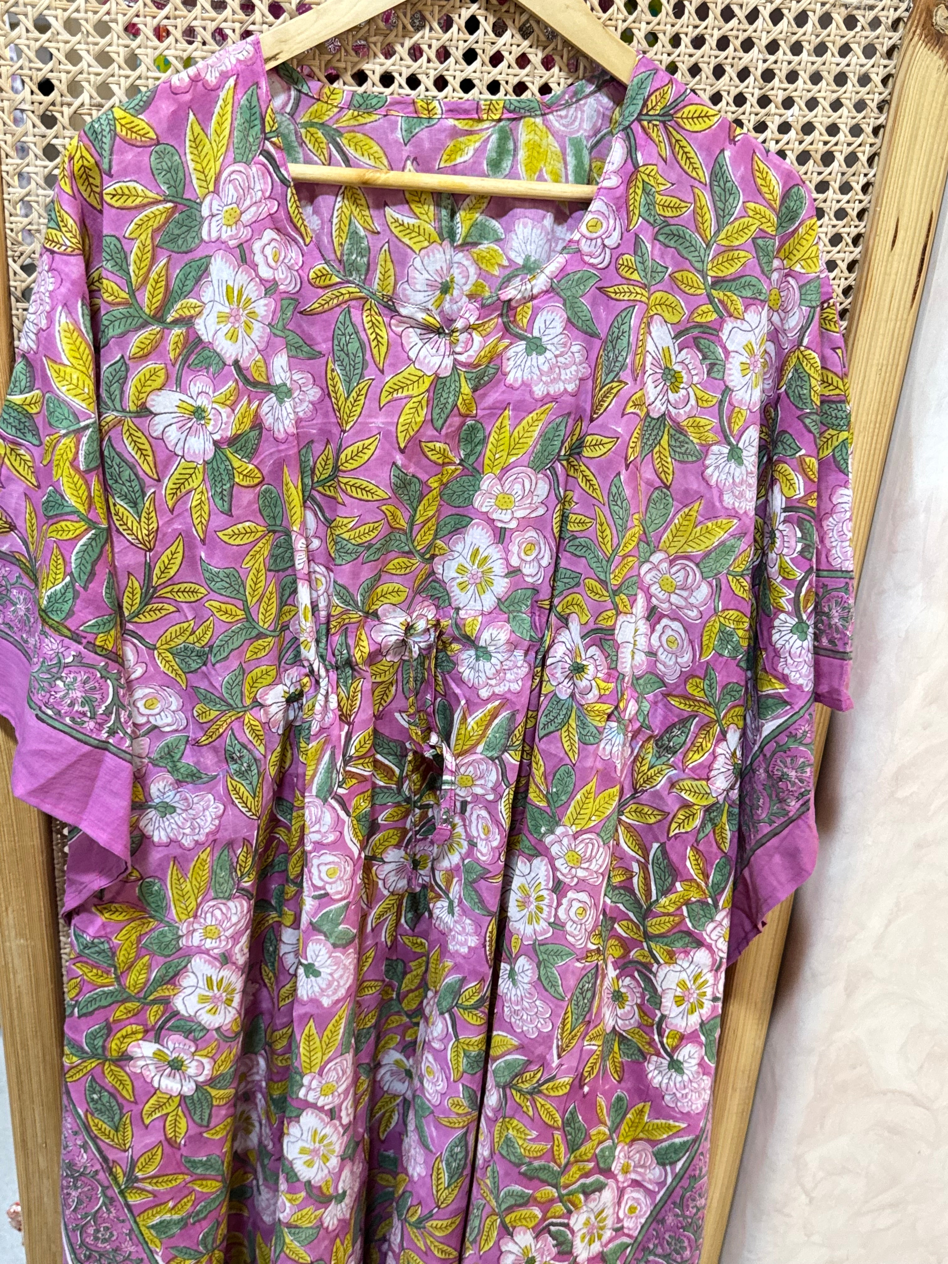 HANDBLOCK PRINTED LONG KAFTAN
