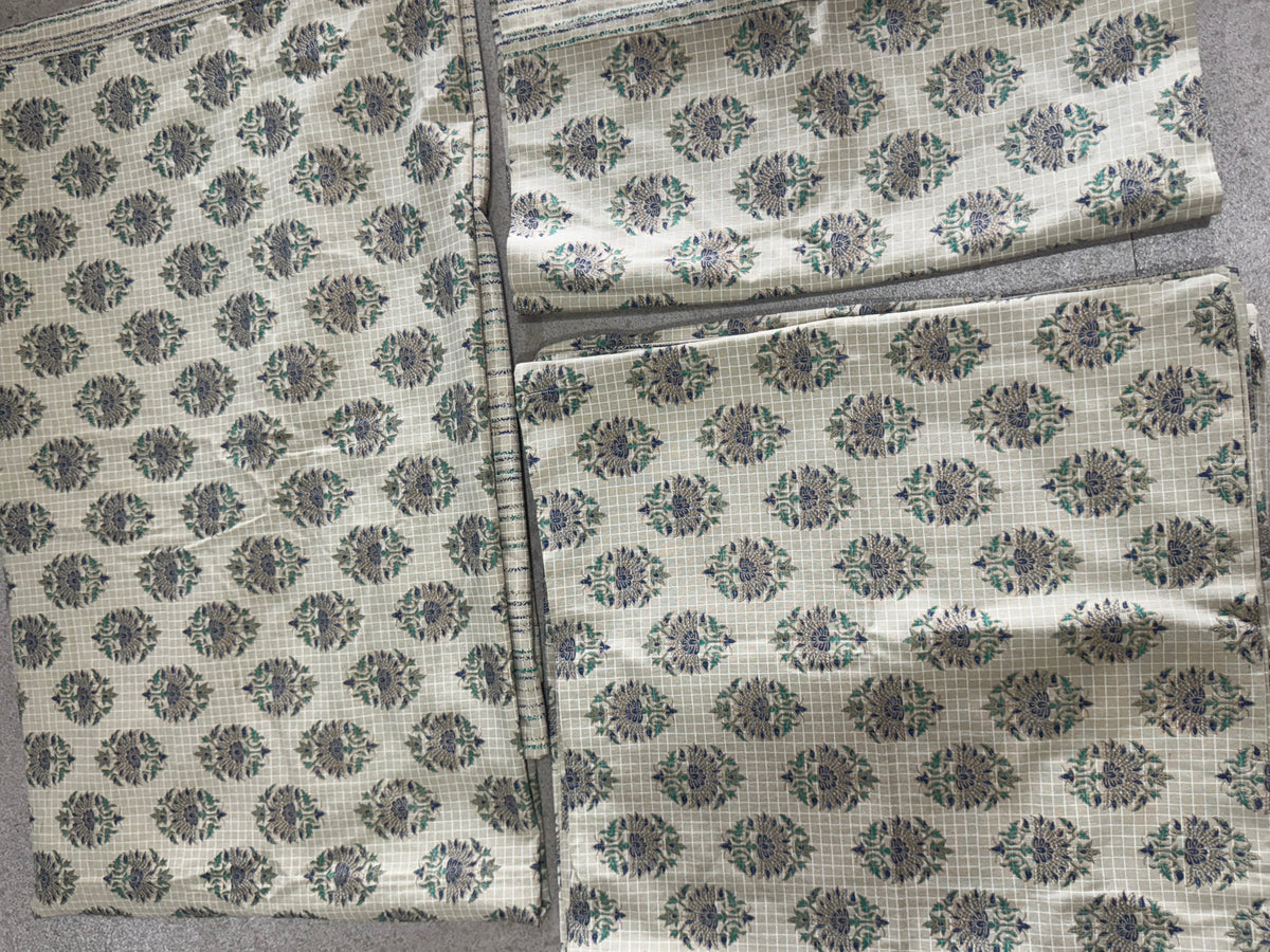 SET OF EIGHT DIWAN COVER ( BEDSHEET, 5 CUSHION COVERS AND 2 BOLSTER COVERS )