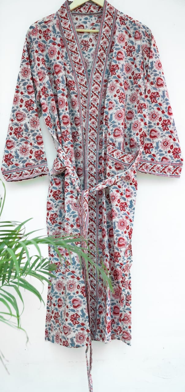 HAND BLOCK PRINTED COTTON KIMONOS