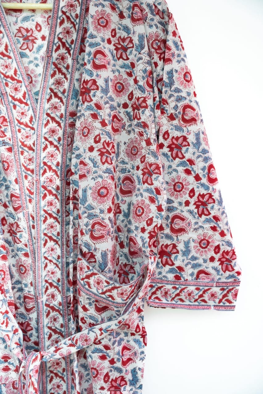 HAND BLOCK PRINTED COTTON KIMONOS