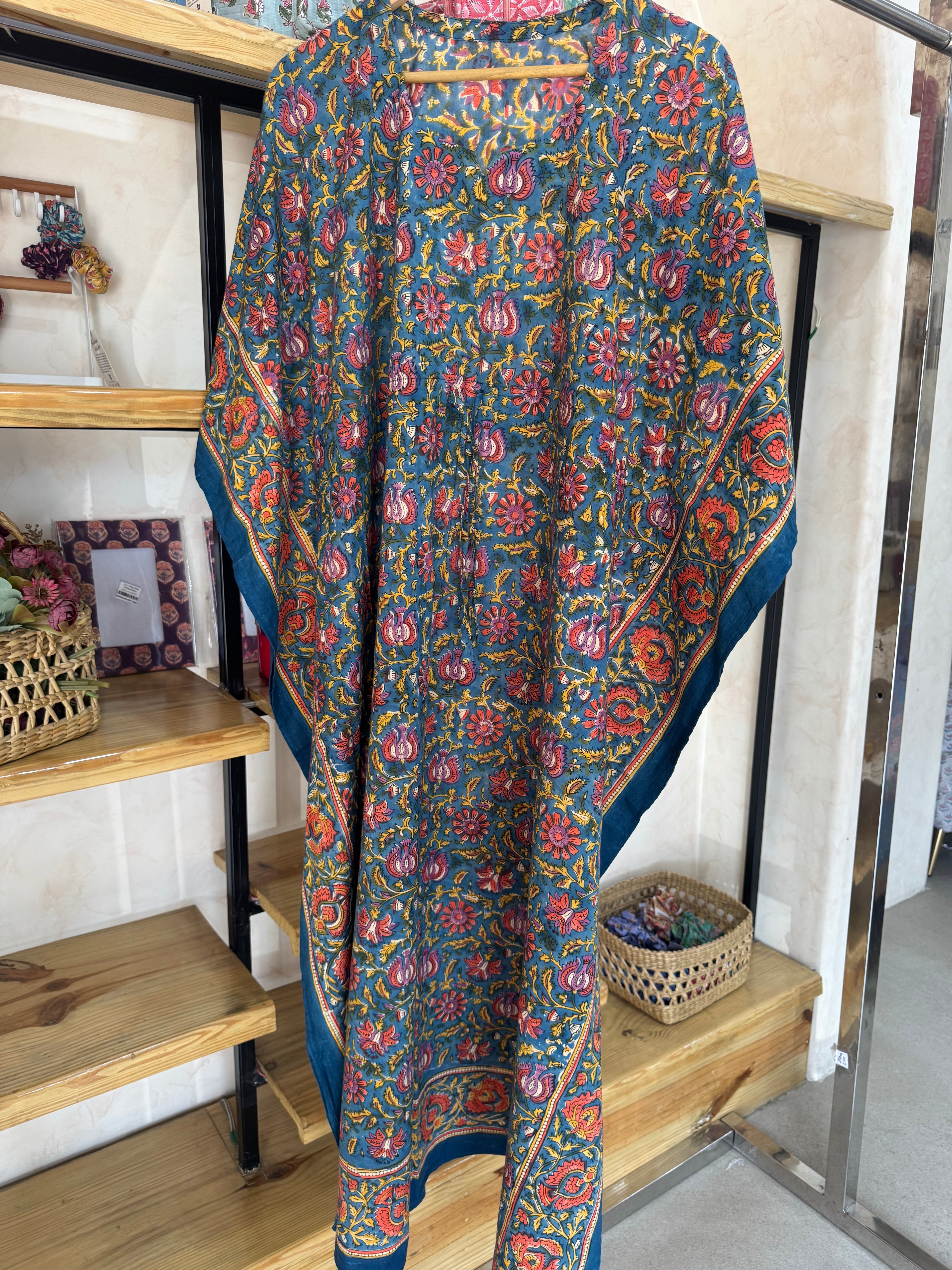HANDBLOCK PRINTED LONG KAFTAN