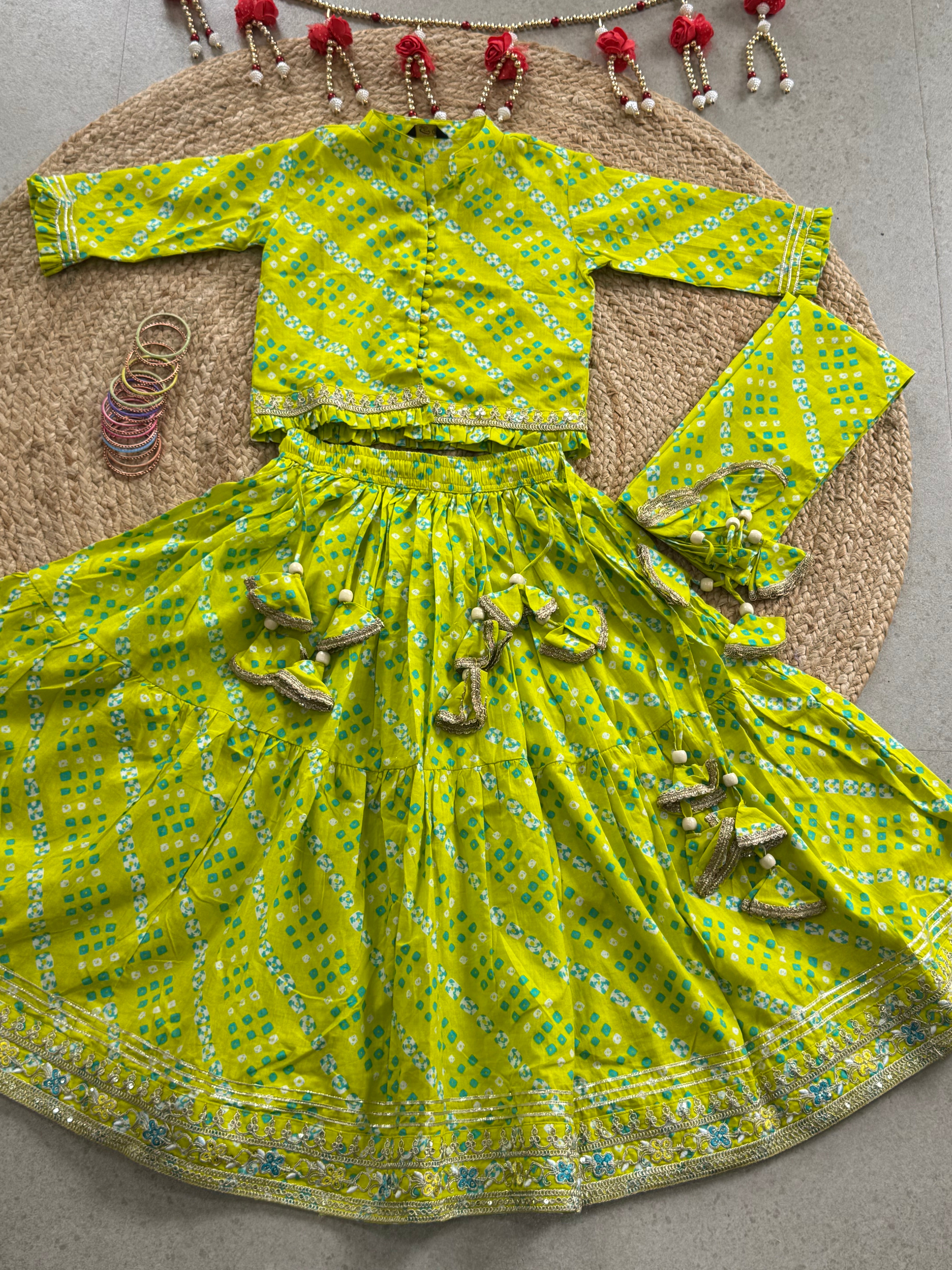 LEHENGA CHOLI DUPATTA SET ( 5 to 11 years)