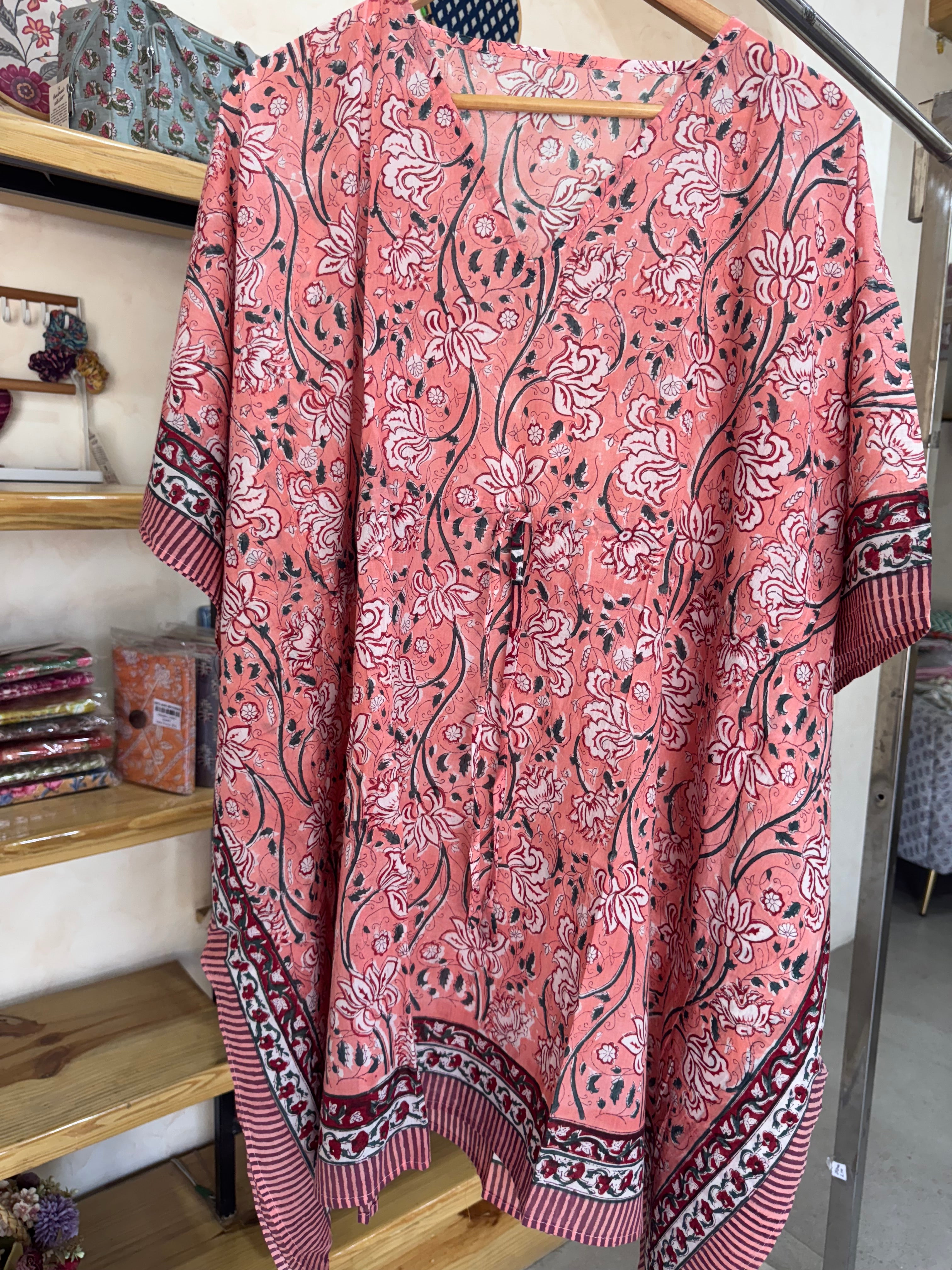 HANDBLOCK PRINTED SHORT KAFTAN