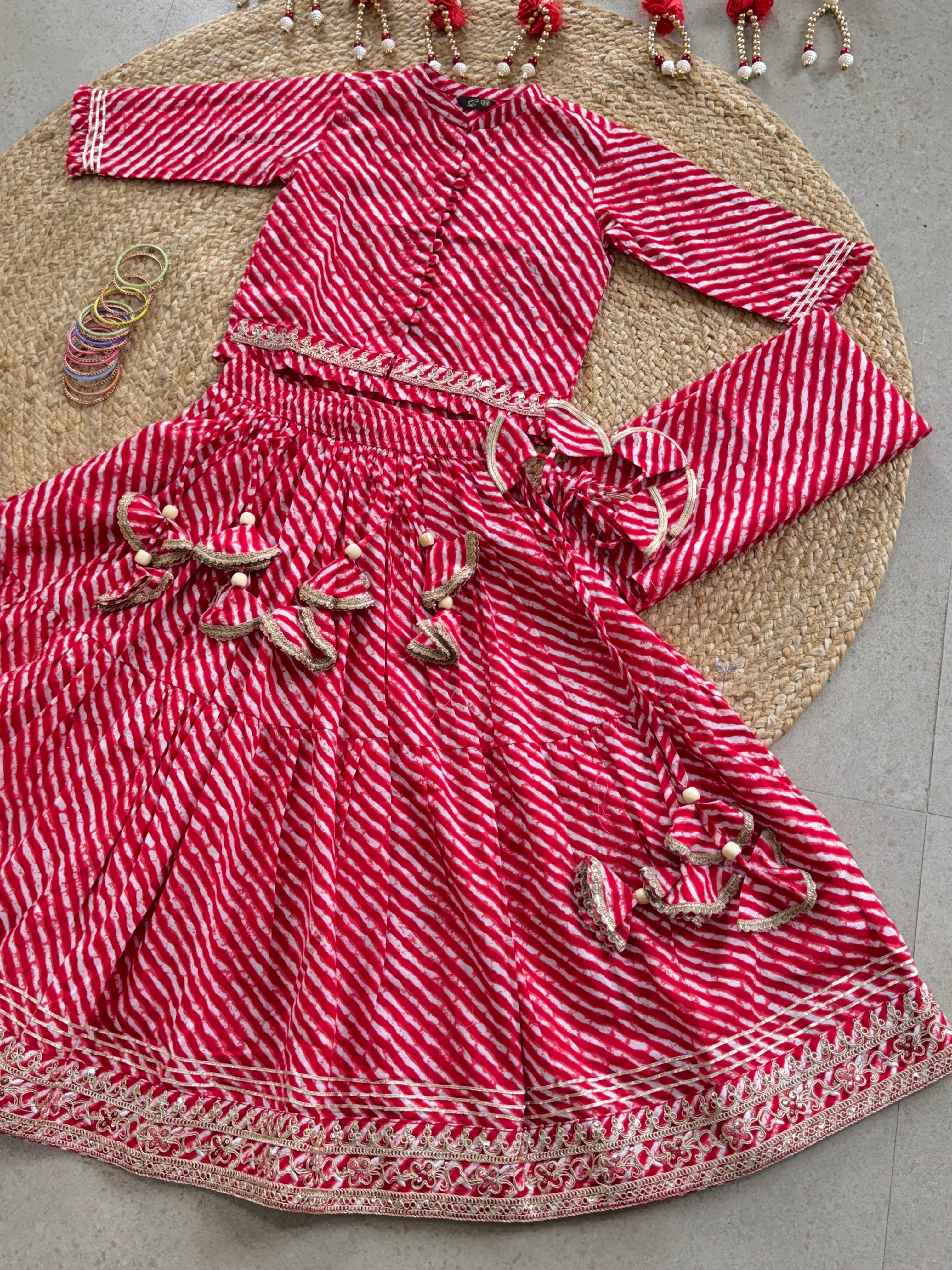 LEHENGA CHOLI DUPATTA SET ( 5 to 11 years)